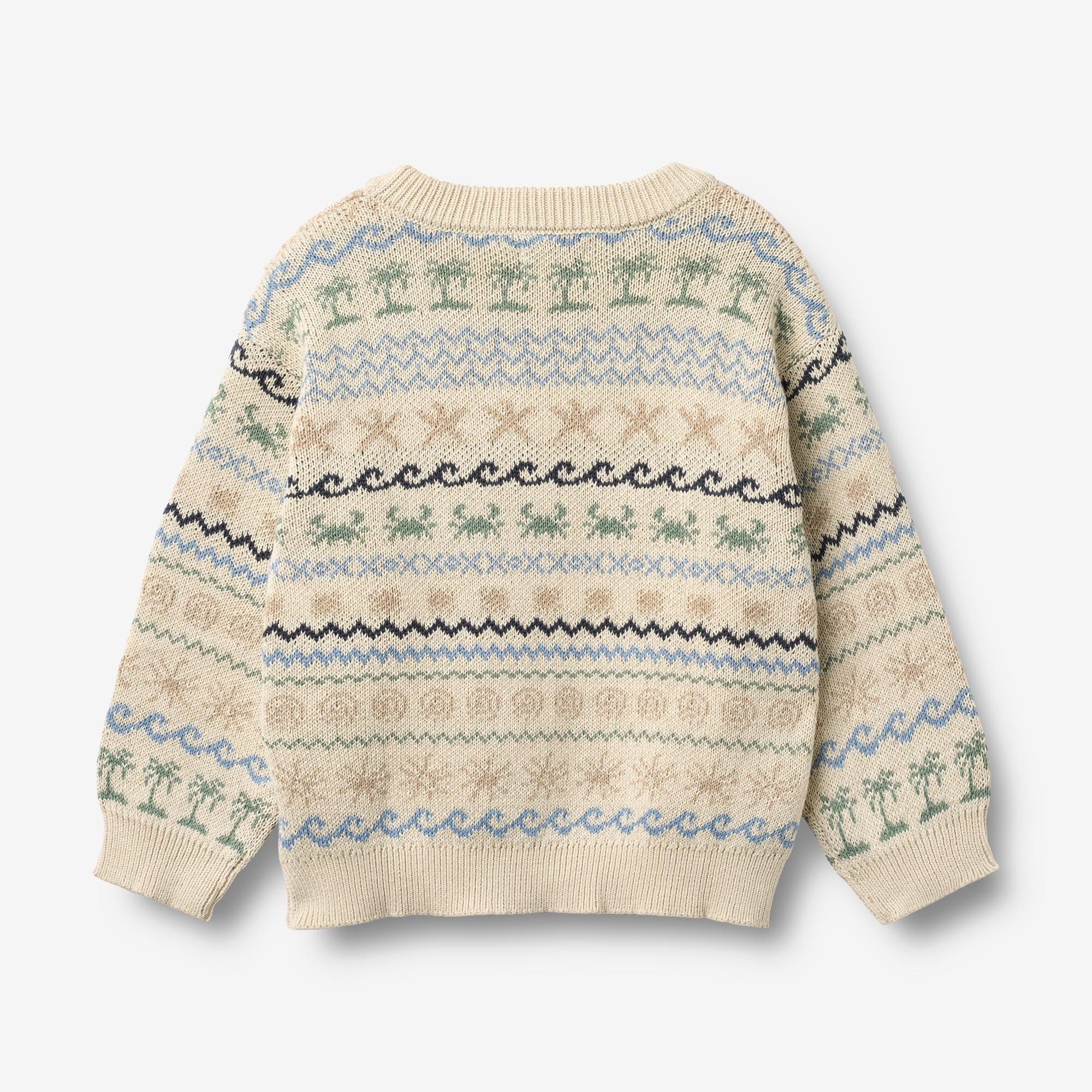 wheat-august-jacquard-pullover-strickpullover-sandshell-bio-baumwolle image 2