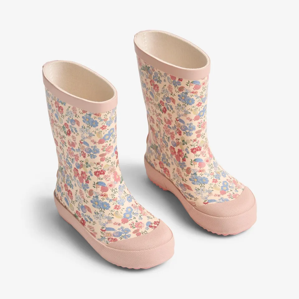wheat-muddy-gummistiefel-flowers-seashells-kautschuk image 1