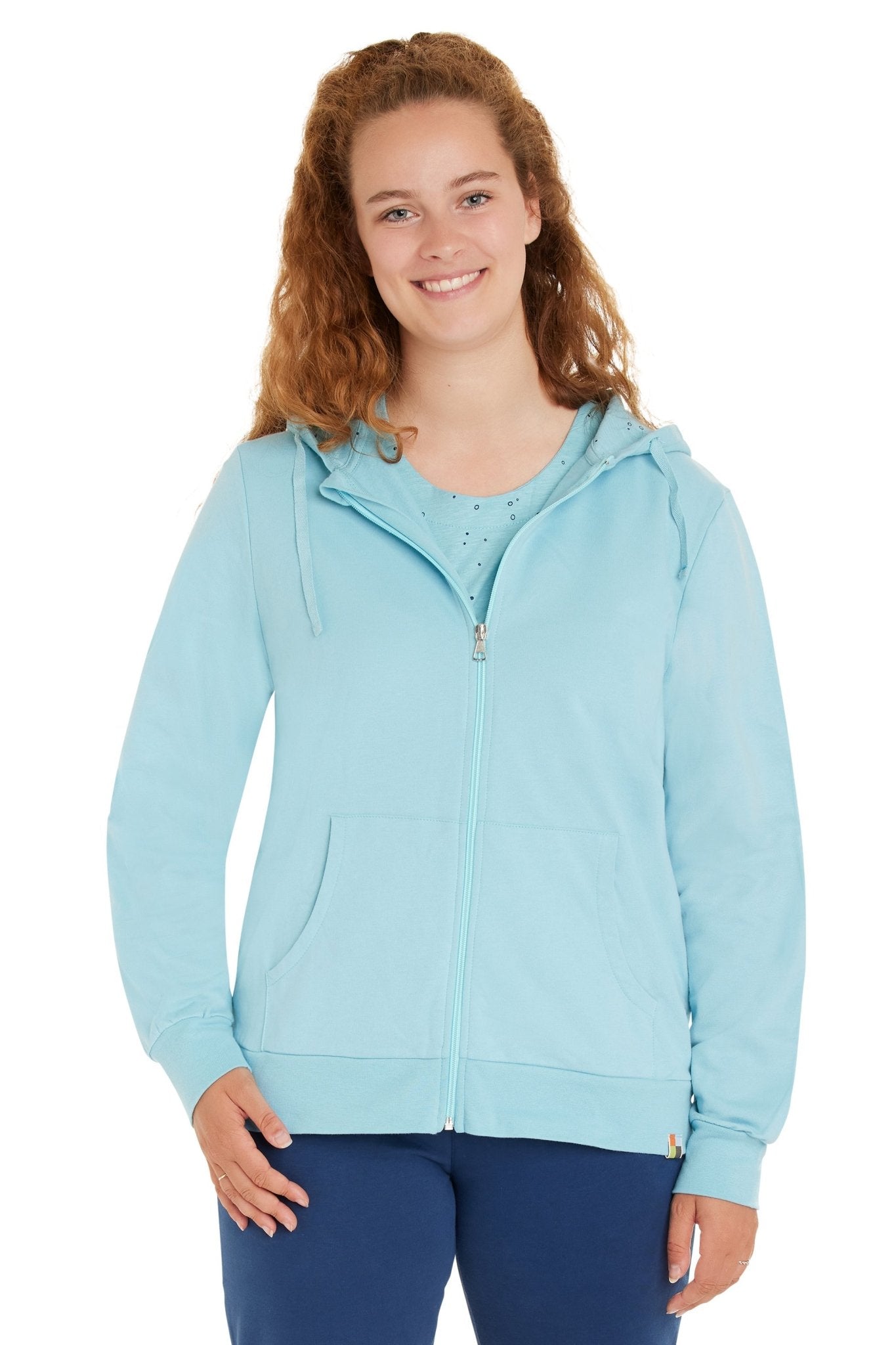 loud-proud-classics-damen-kapuzenjacke-sweatjacke-lagoon image 1