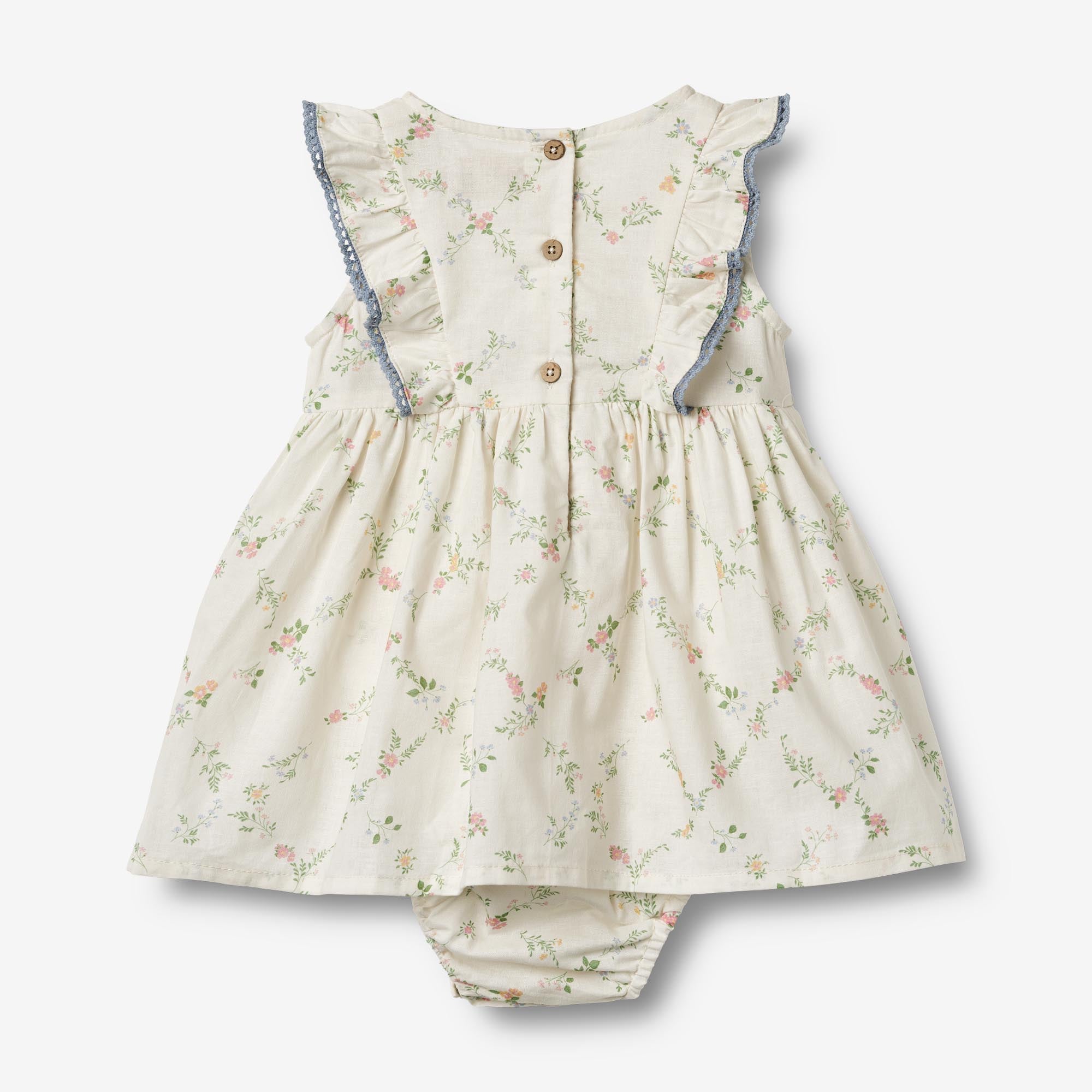 wheat-sofia-bodykleid-ivory-checked-flowers-kleid-mit-body-bio image 2