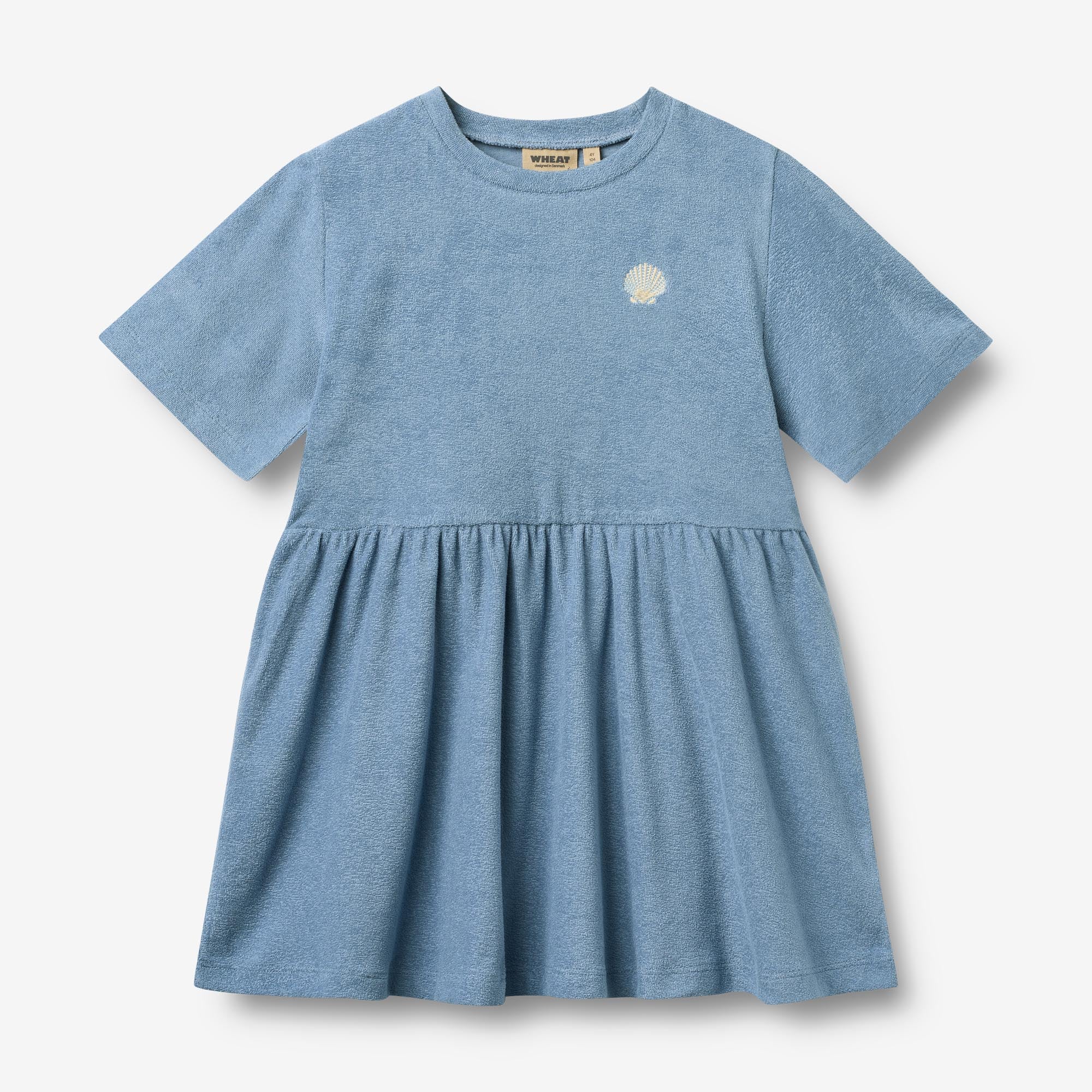 wheat-astrid-kurzarm-kleid-faded-denim-bio-baumwolle image 1