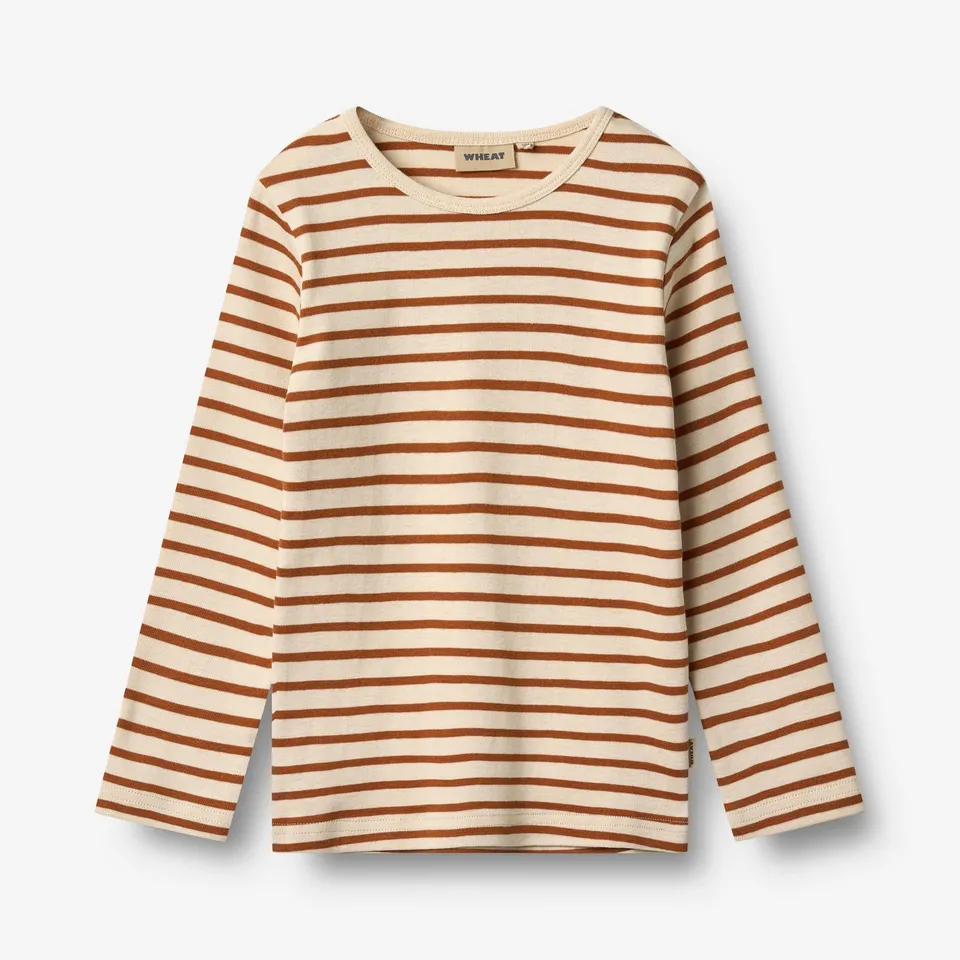 wheat-stig-langarmshirt-warm-caramel-stripe-bio-jersey image 1