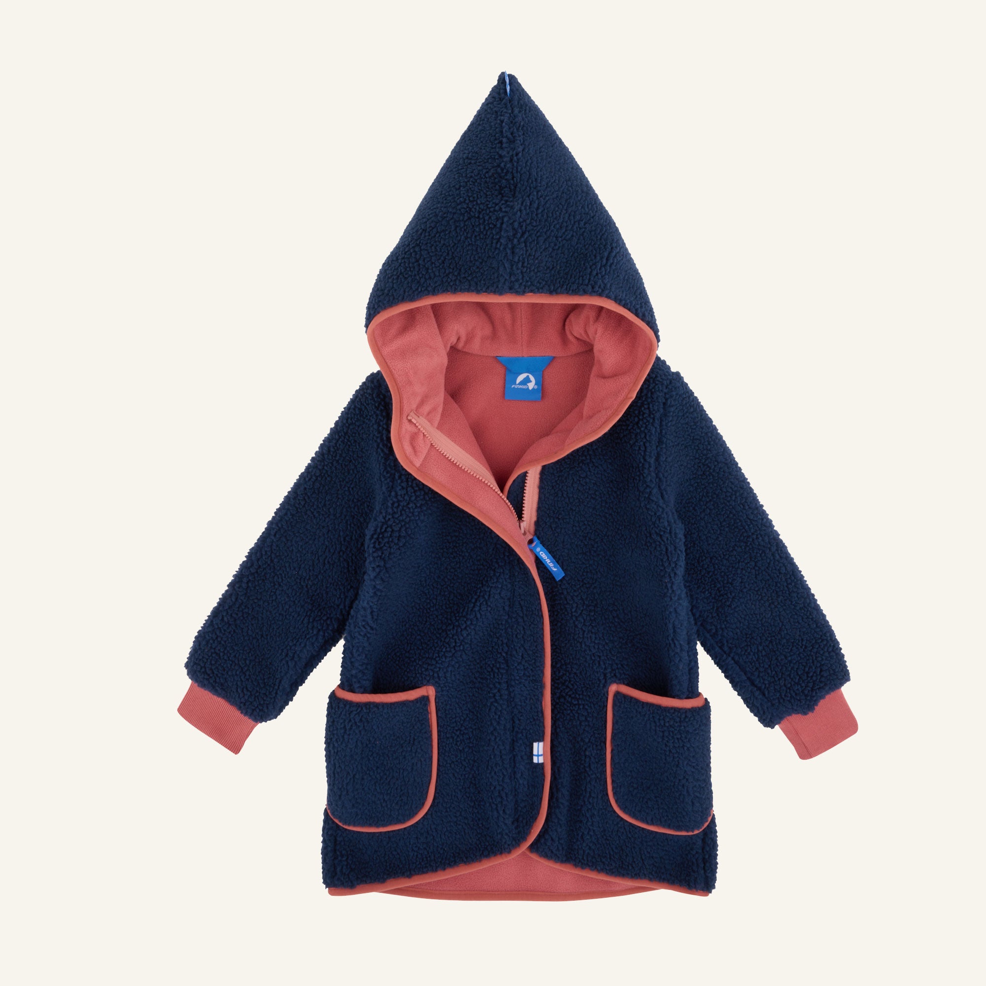 finkid-husky-likka-nalle-teddymantel-navy-cedar-zip-in image 3