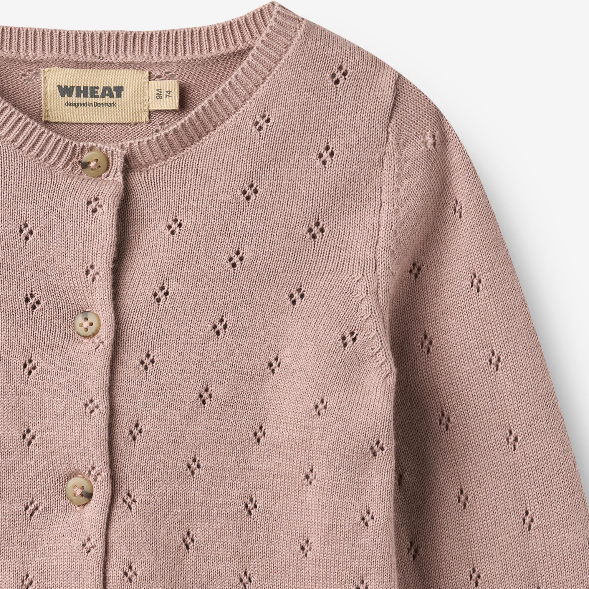 wheat-maia-dry-rose-strickjacke-80-bio-baumwolle-baby image 3