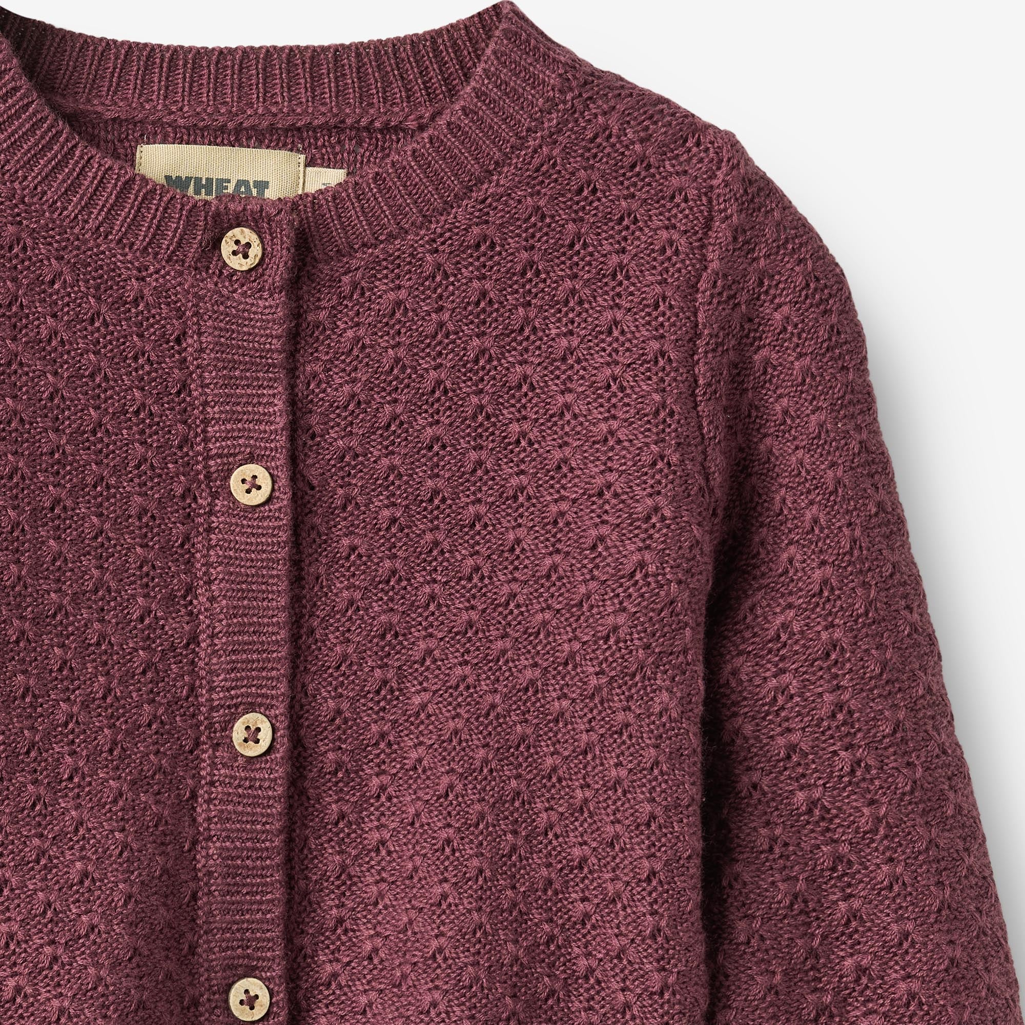 wheat-magnella-strickjacke-eggplant-bio-baumwolle image 3
