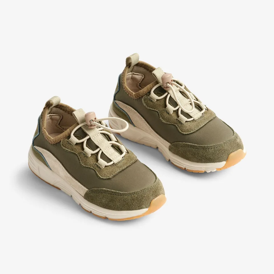 wheat-arta-slip-on-speedlace-dark-green-sneaker-kinder image 1