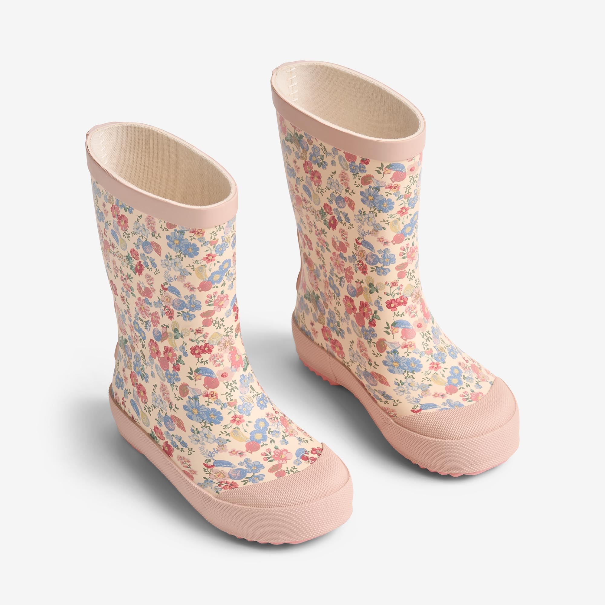 wheat-muddy-gummistiefel-flowers-seashells-kautschuk image 1