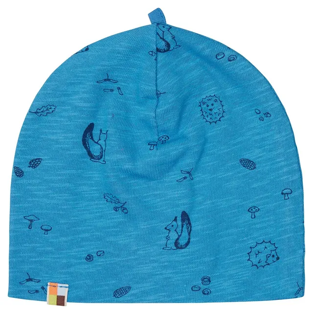 loud-proud-classics-beanie-m-tze-azur-62-68-wald-druck image 1