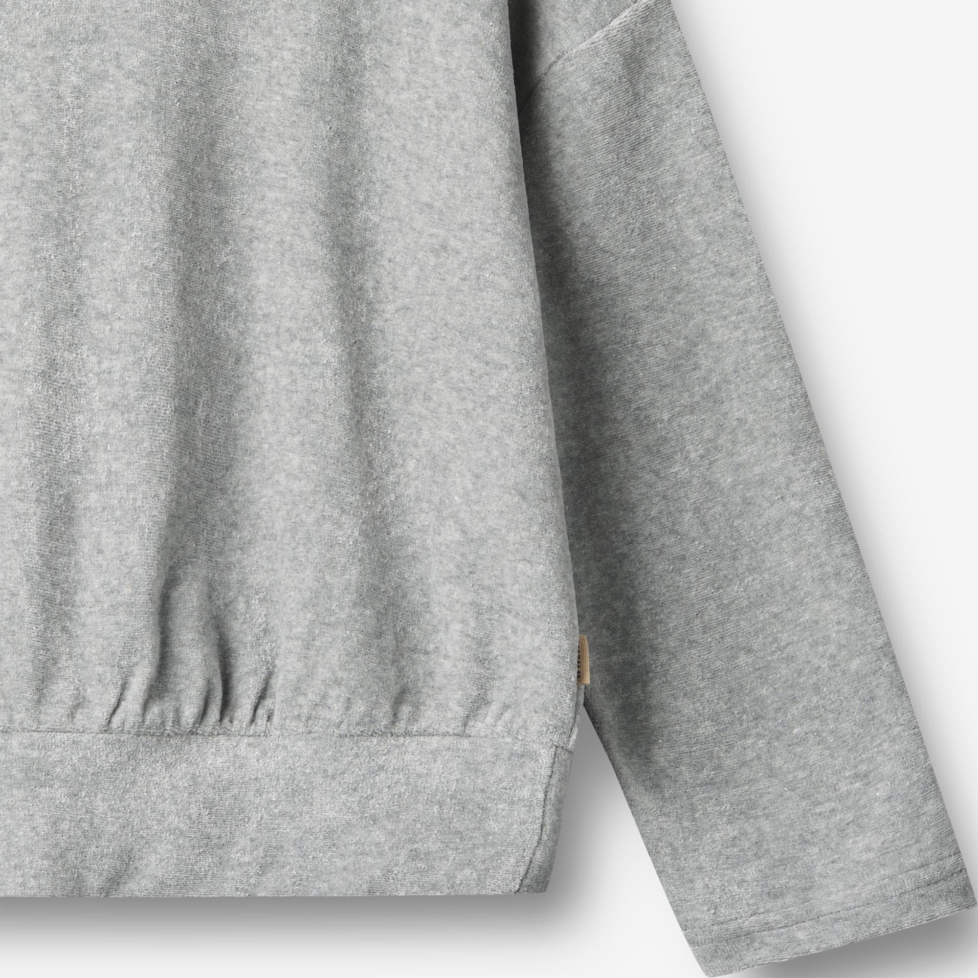 wheat-barbro-sweatshirt-melange-grey-bio-baumwolle image 3