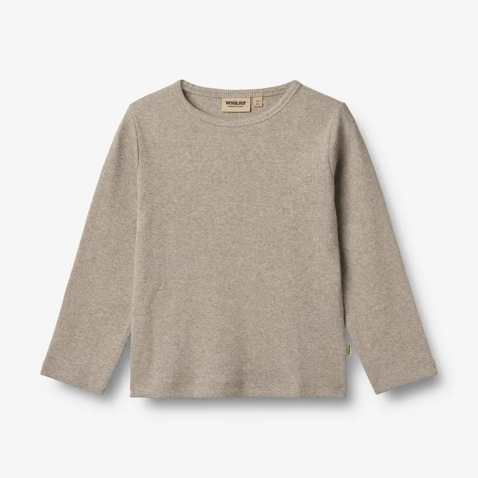 wheat-milo-shirt-langarm-gravel-melange-m-dchen-jersey image 1