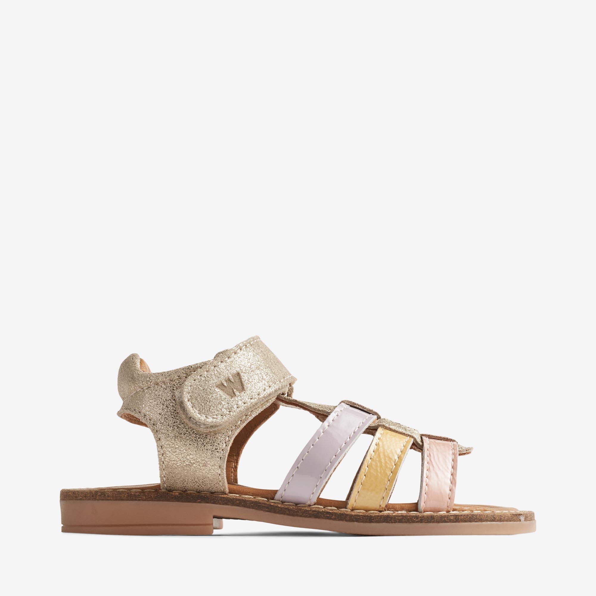 wheat-stela-sandale-grau-leder-glitzer-klett image 3