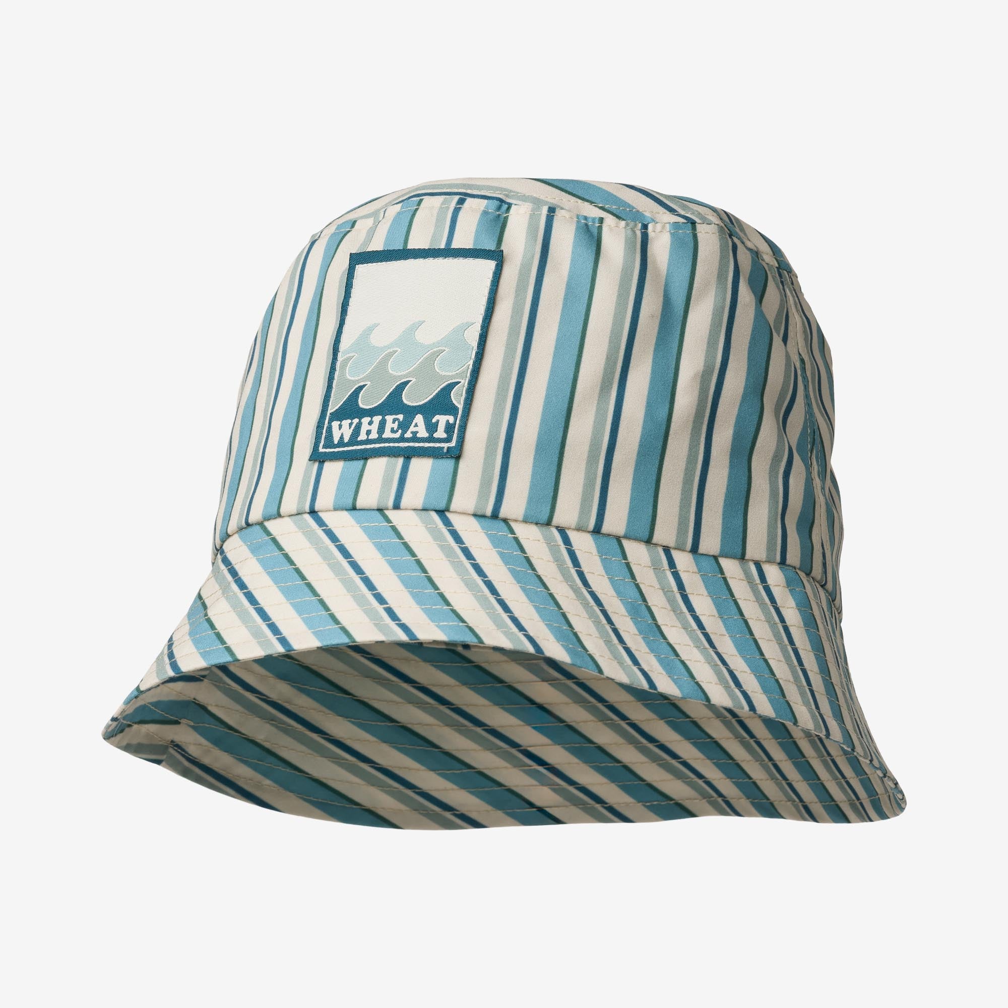 wheat-tilo-badge-bucket-hat-aqua-stripe-sonnenschutz image 1