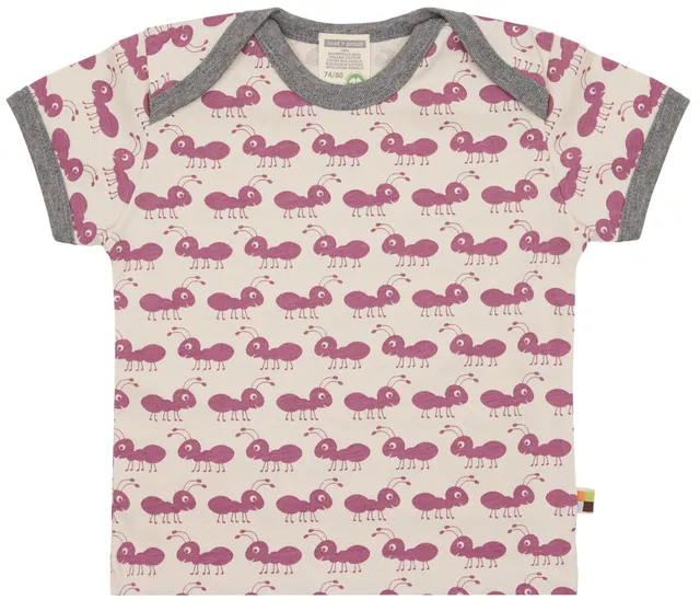 loud-proud-classics-t-shirt-mit-druck-ameisen-grape-bio image 1