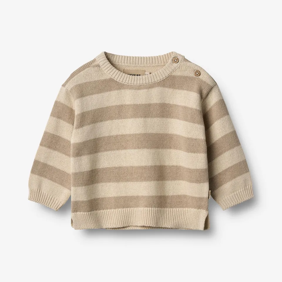 wheat-harlow-pullover-beige-stripe-bio-baumwolle-baby image 1