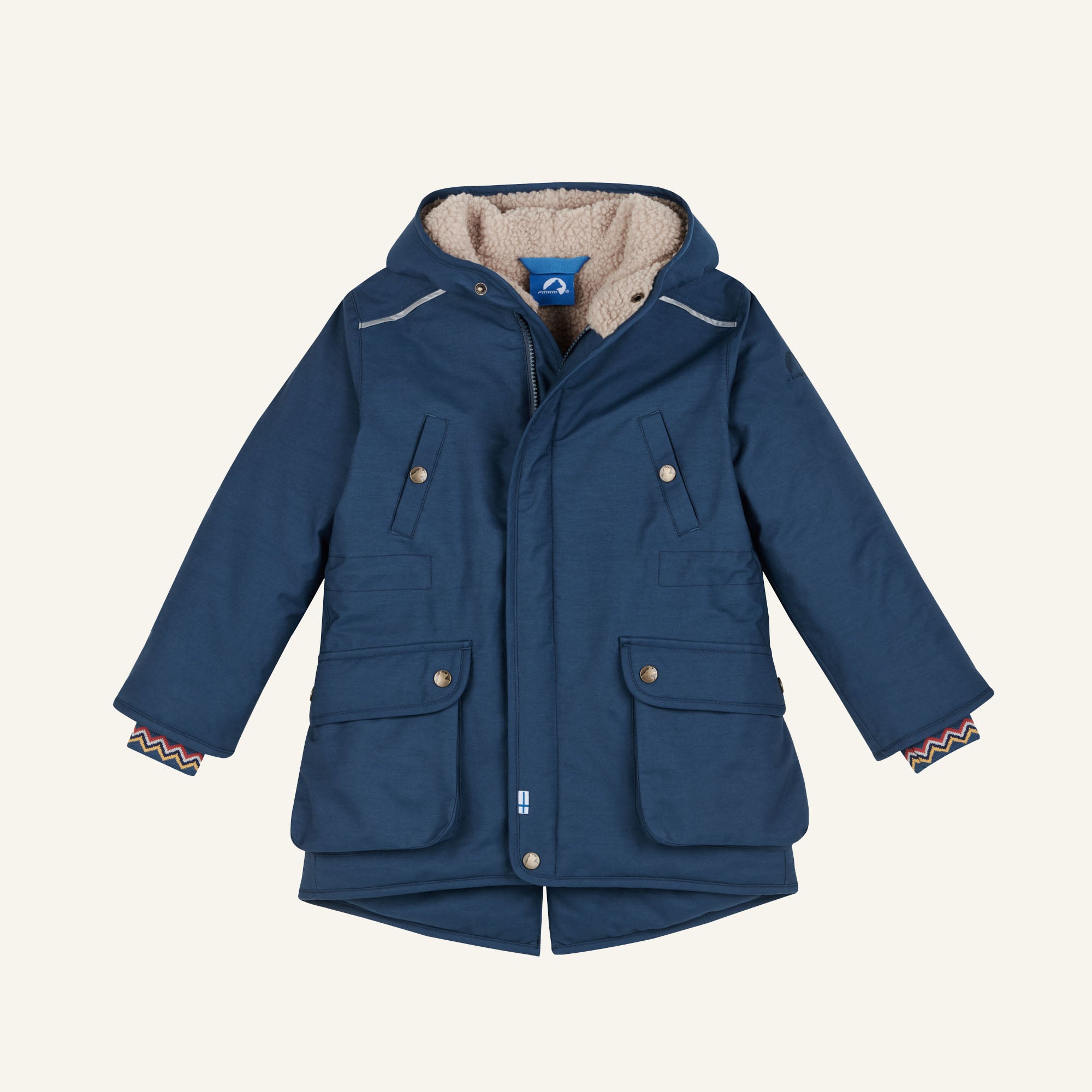 finkid-husky-tuulikki-winterparka-kinder-denim-teddyfutter image 1