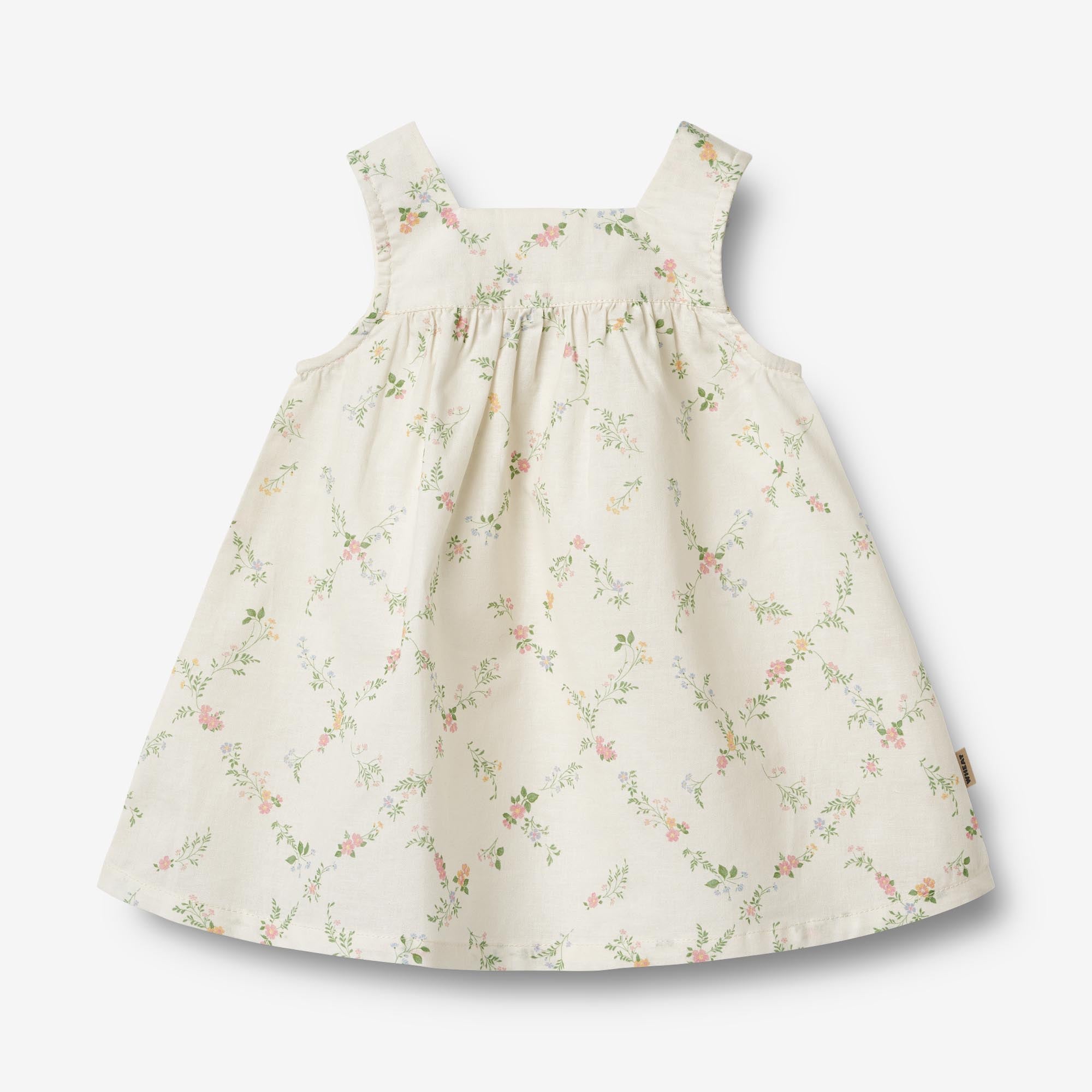 wheat-ayla-kleid-ivory-checked-flowers-bio-baumwolle image 1