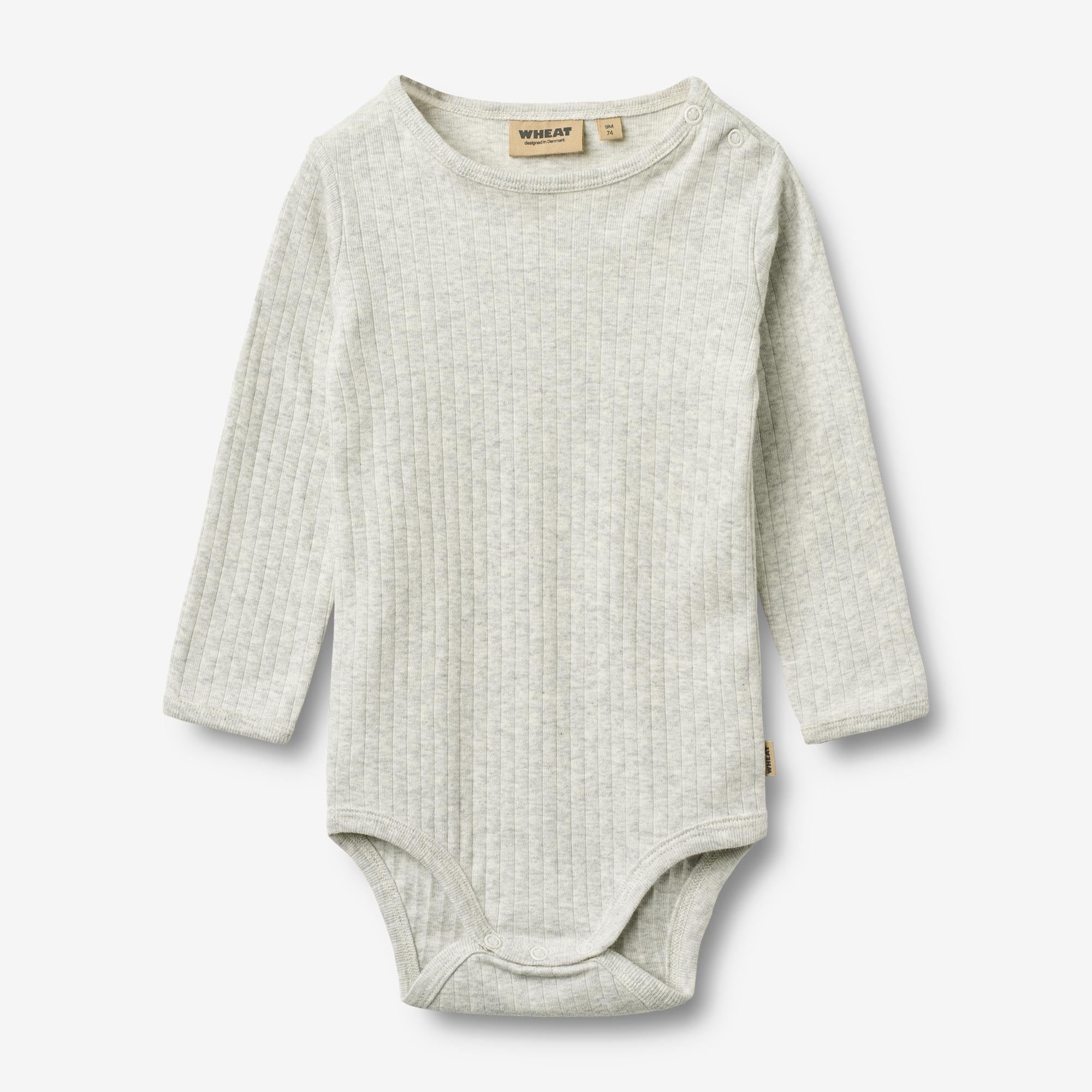wheat-berti-body-langarm-melange-grey-bio-baumwolle image 1