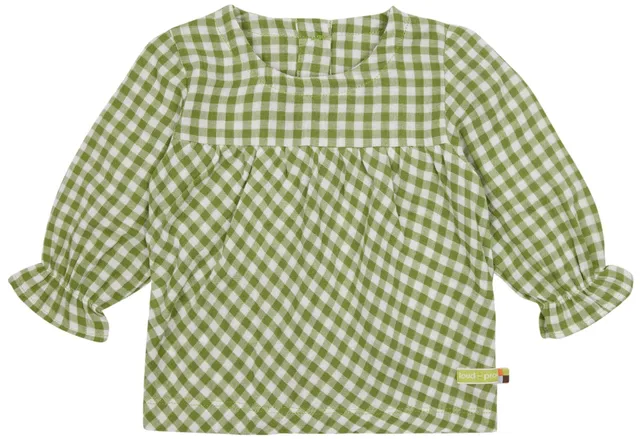 loud-proud-classics-musselin-bluse-karo-grass-98-104 image 1