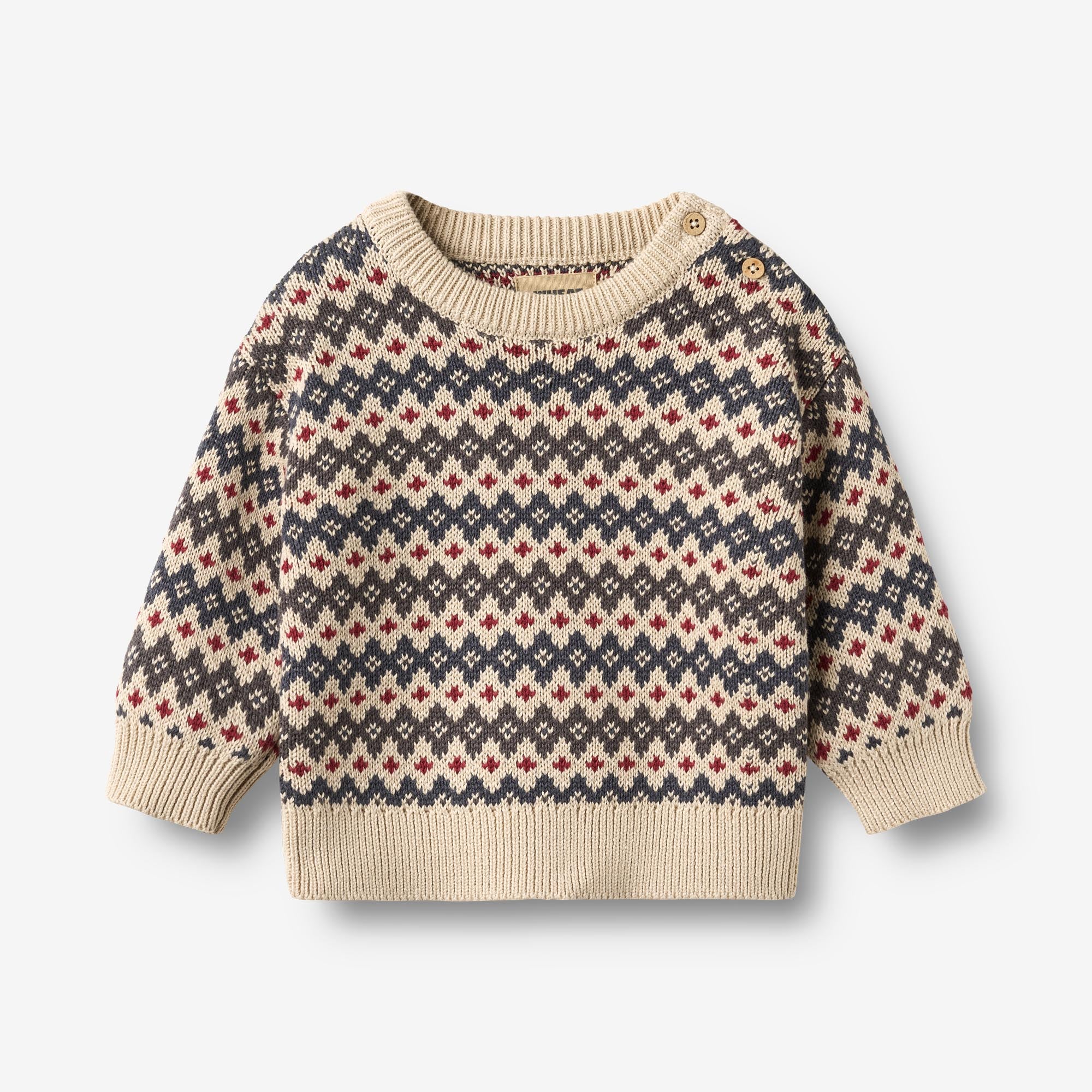 wheat-harlow-strickpullover-greyblue-bio-baumwolle-baby image 1
