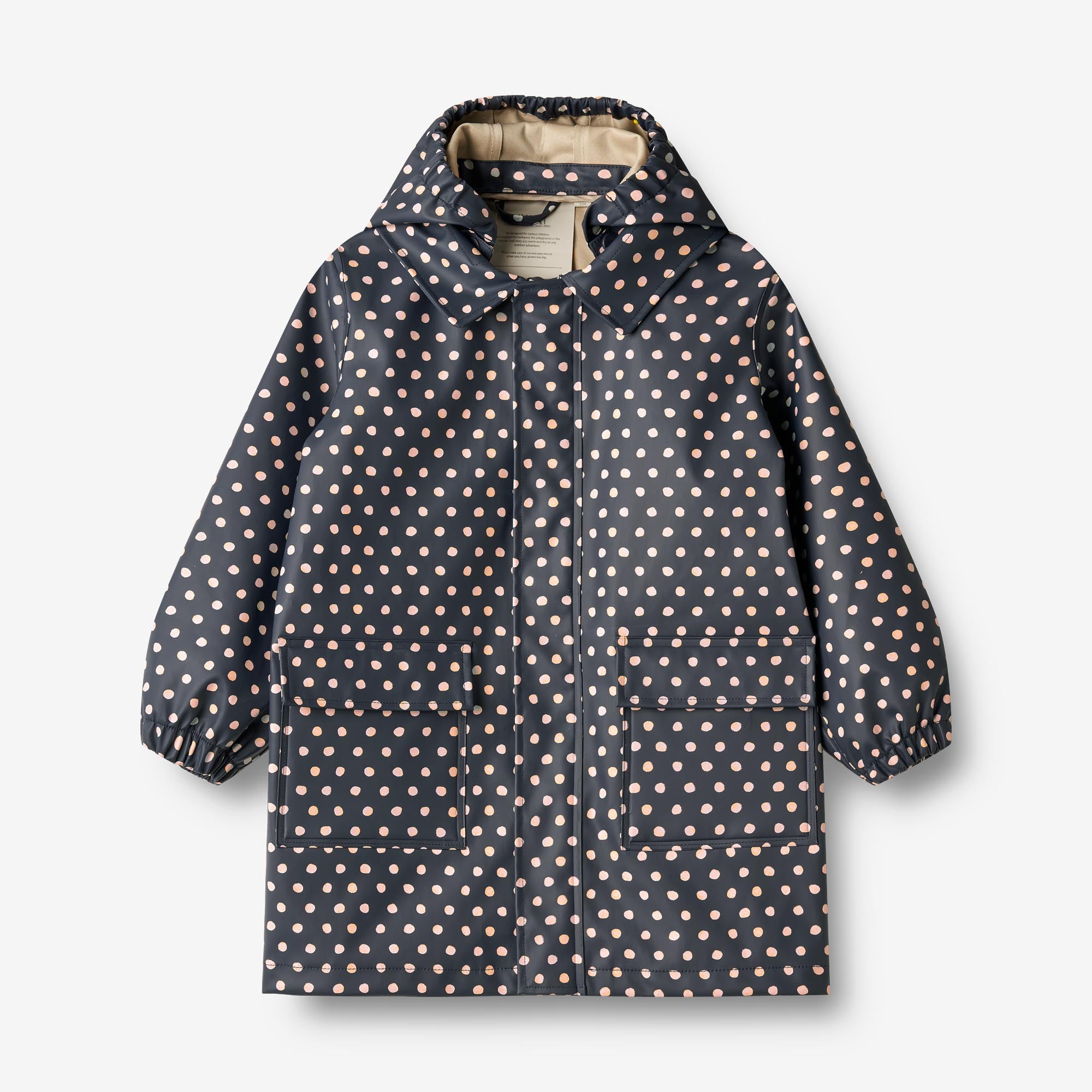 wheat-finley-regenjacke-ink-dots-kinder-regenmantel-wasserdicht image 1