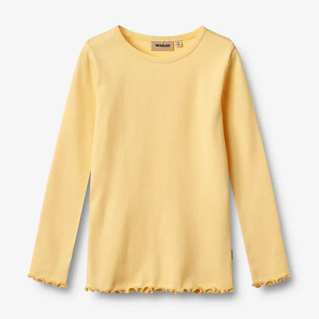 wheat-ida-t-shirt-langarmshirt-golden-yellow-bio-baumwolle image 1