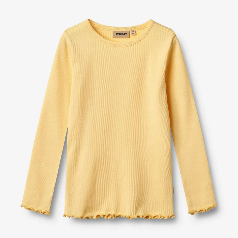 wheat-ida-t-shirt-langarmshirt-golden-yellow-bio-baumwolle image 1