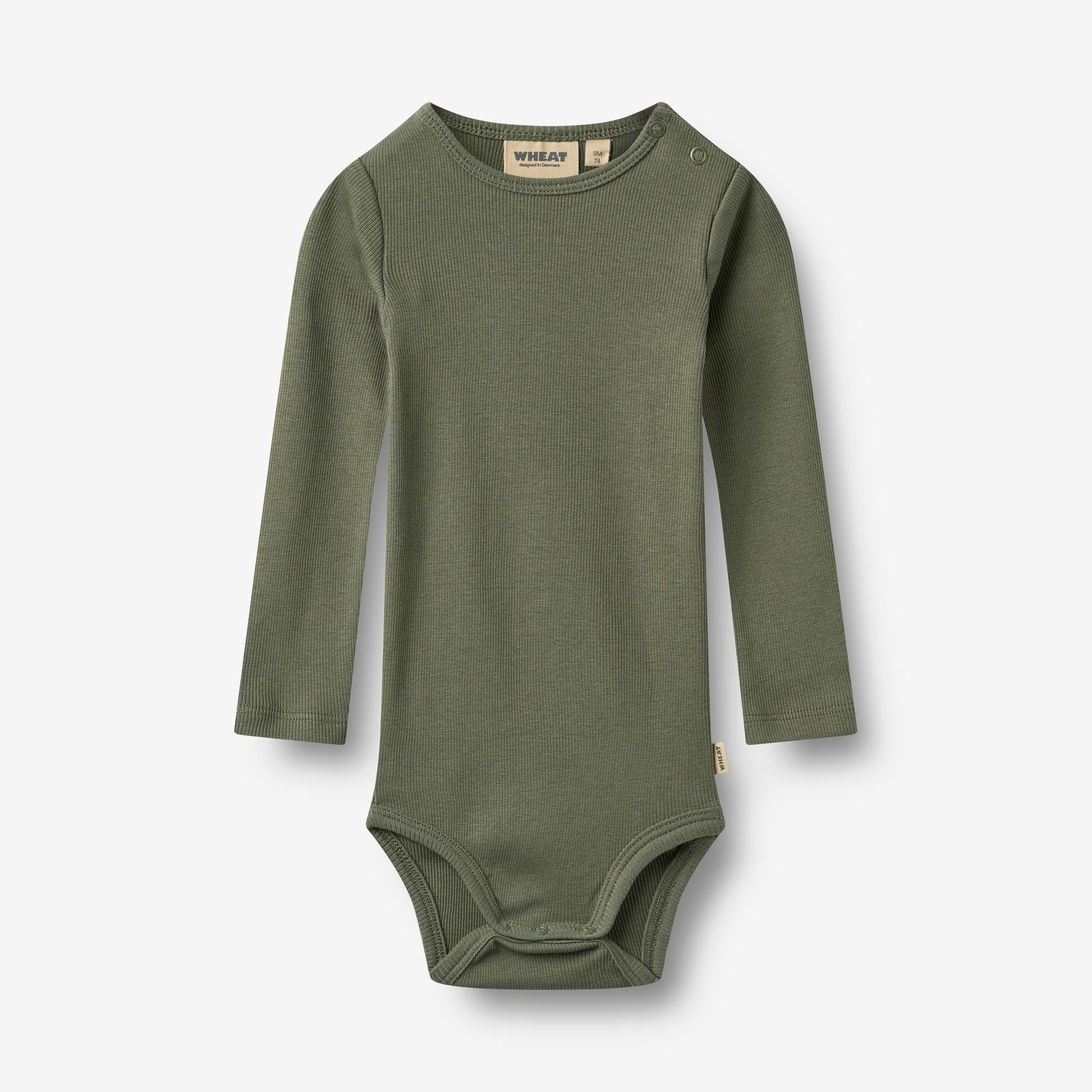wheat-spencer-baby-body-langarm-thyme-bio-baumwolle image 1
