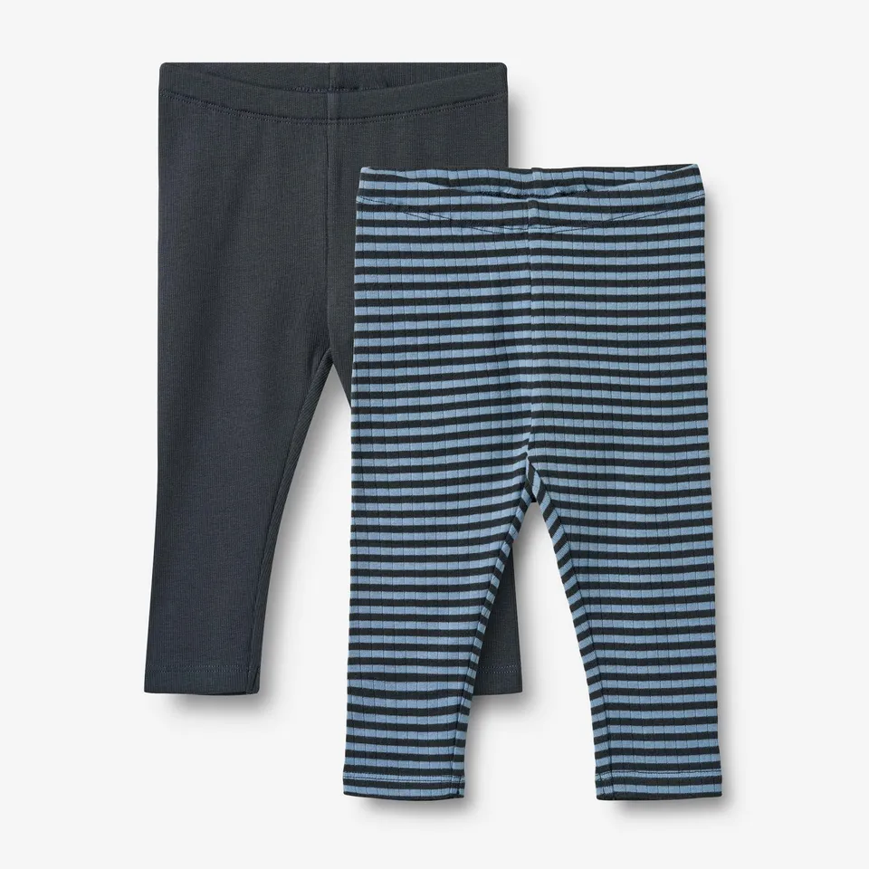 wheat-jules-leggings-bright-blue-stripe-baby-2er-bio image 1