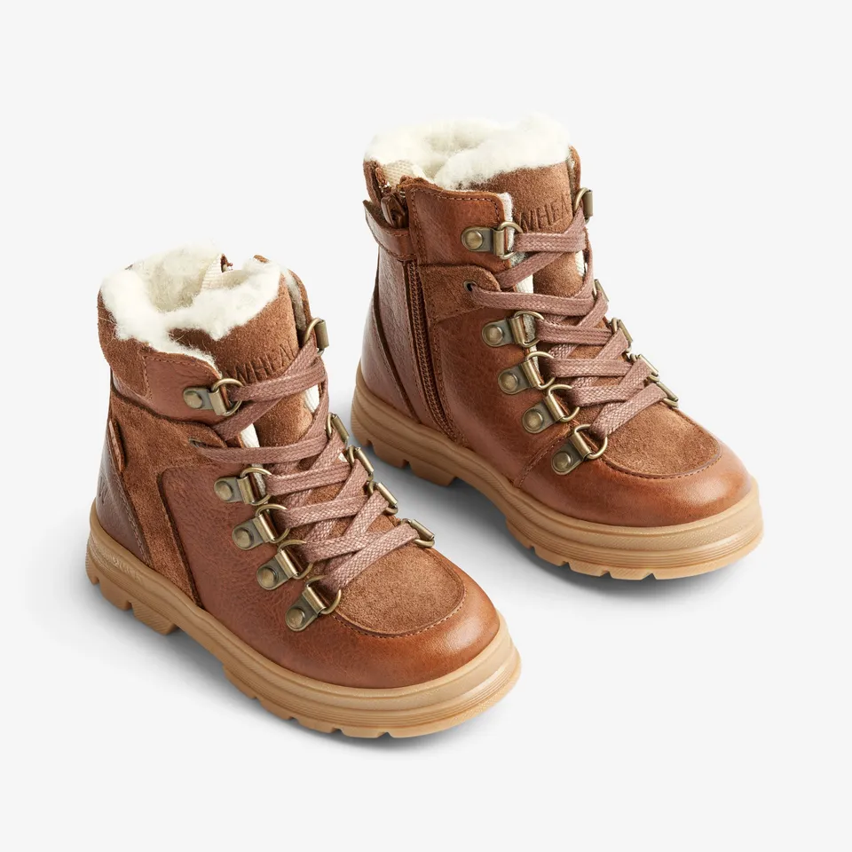 wheat-toni-hiker-tex-winterstiefel-cognac-wolle image 1