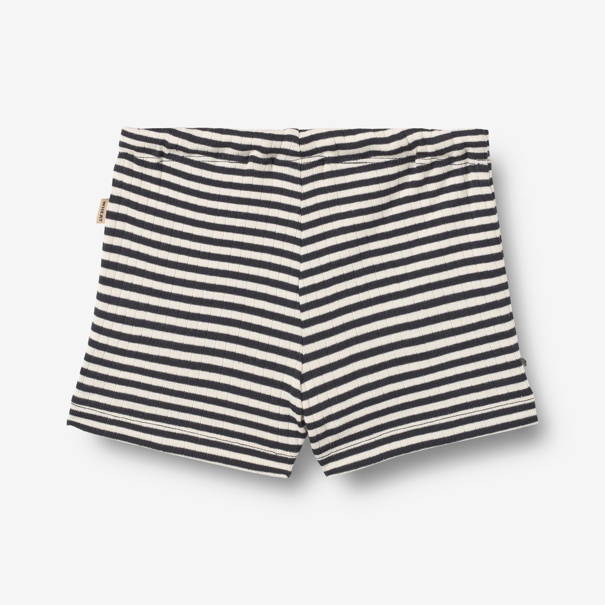 wheat-vic-jersey-shorts-navy-rib-stripe-bio-baumwolle image 2