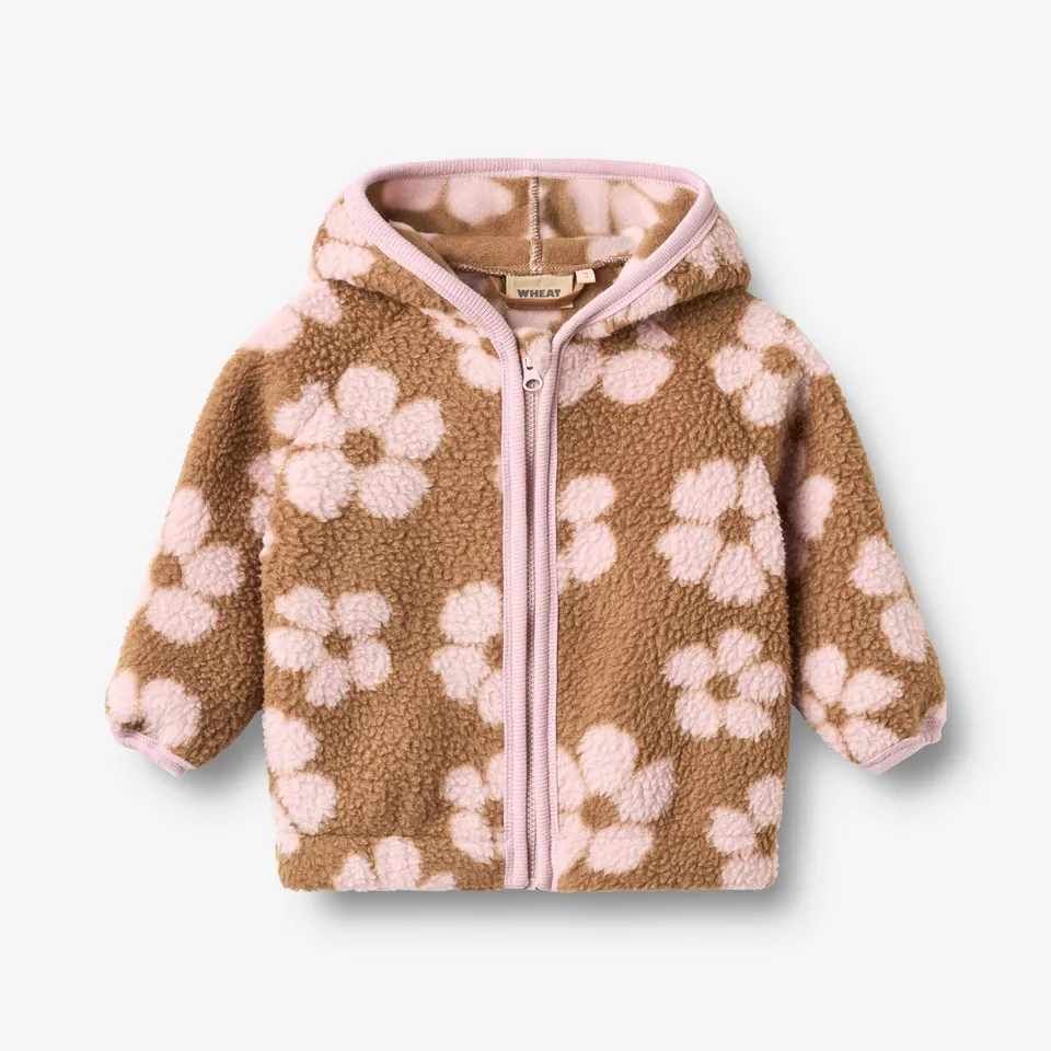 wheat-martinus-fleecejacke-warm-hazel-flowers-recycling image 1