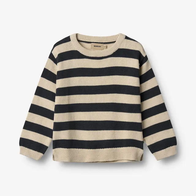 wheat-morgan-strickpullover-navy-stripe-bio image 1