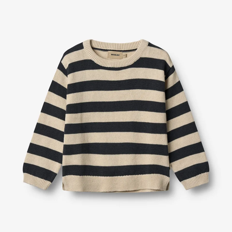 wheat-morgan-strickpullover-navy-stripe-bio image 1