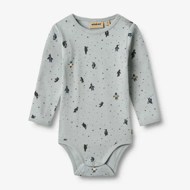 wheat-berti-baby-body-langarm-soft-rain-penguins image 1