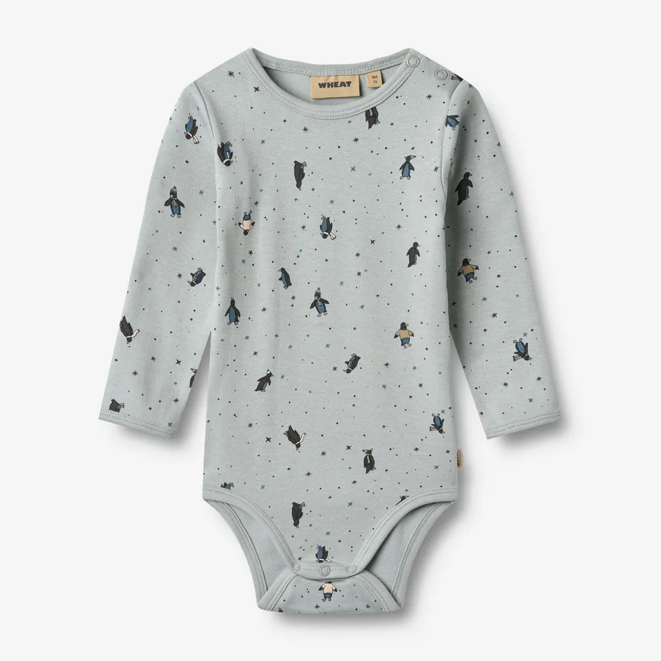 wheat-berti-baby-body-langarm-soft-rain-penguins image 1