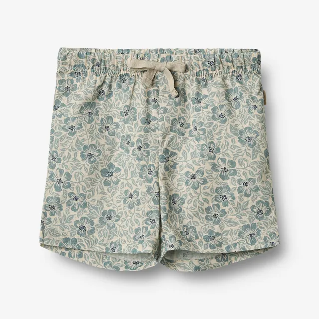 wheat-shorts-max-aqua-hawaii-flowers-baby-shorts-bio image 1