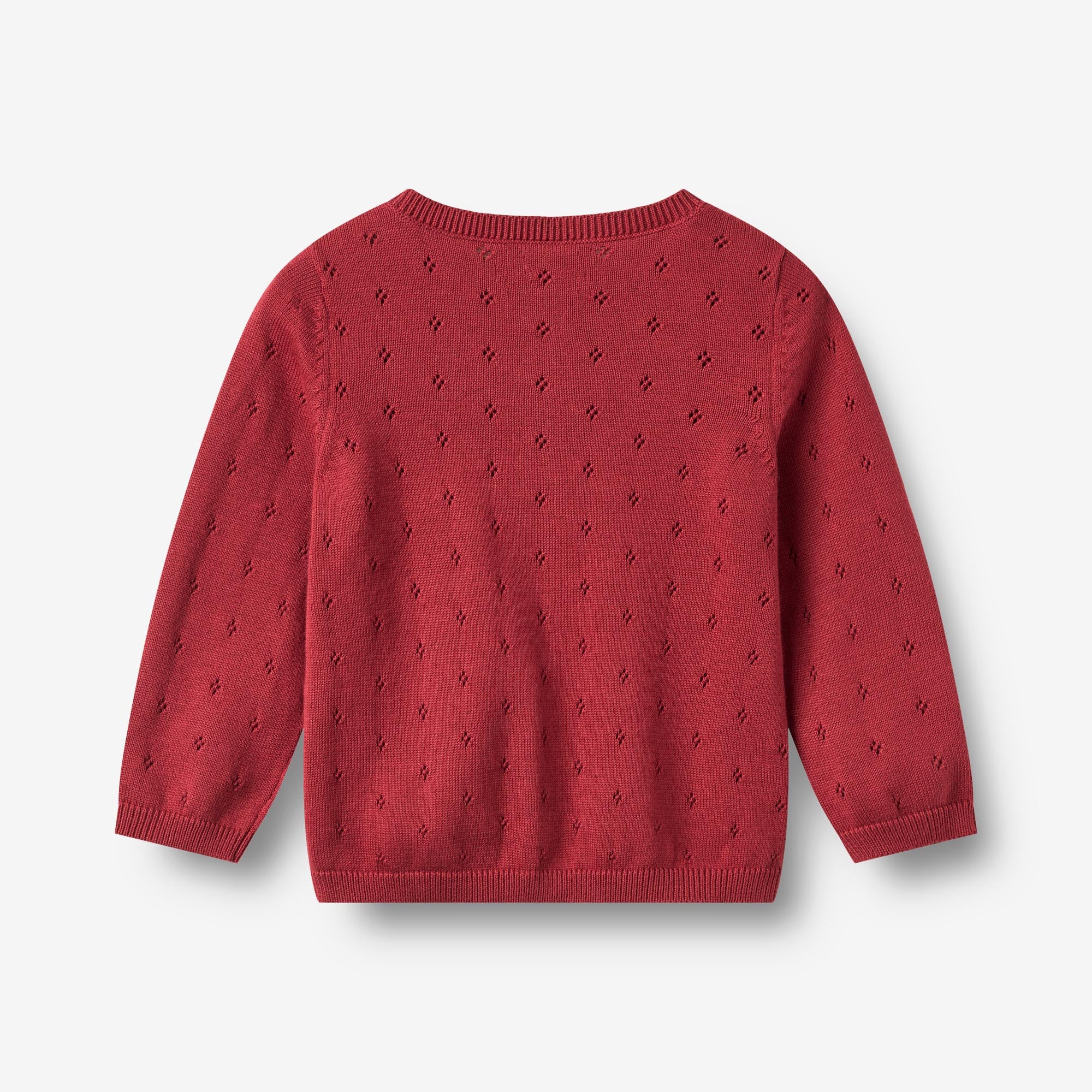 wheat-maia-strickjacke-baby-red-cherry-bio-baumwolle image 2