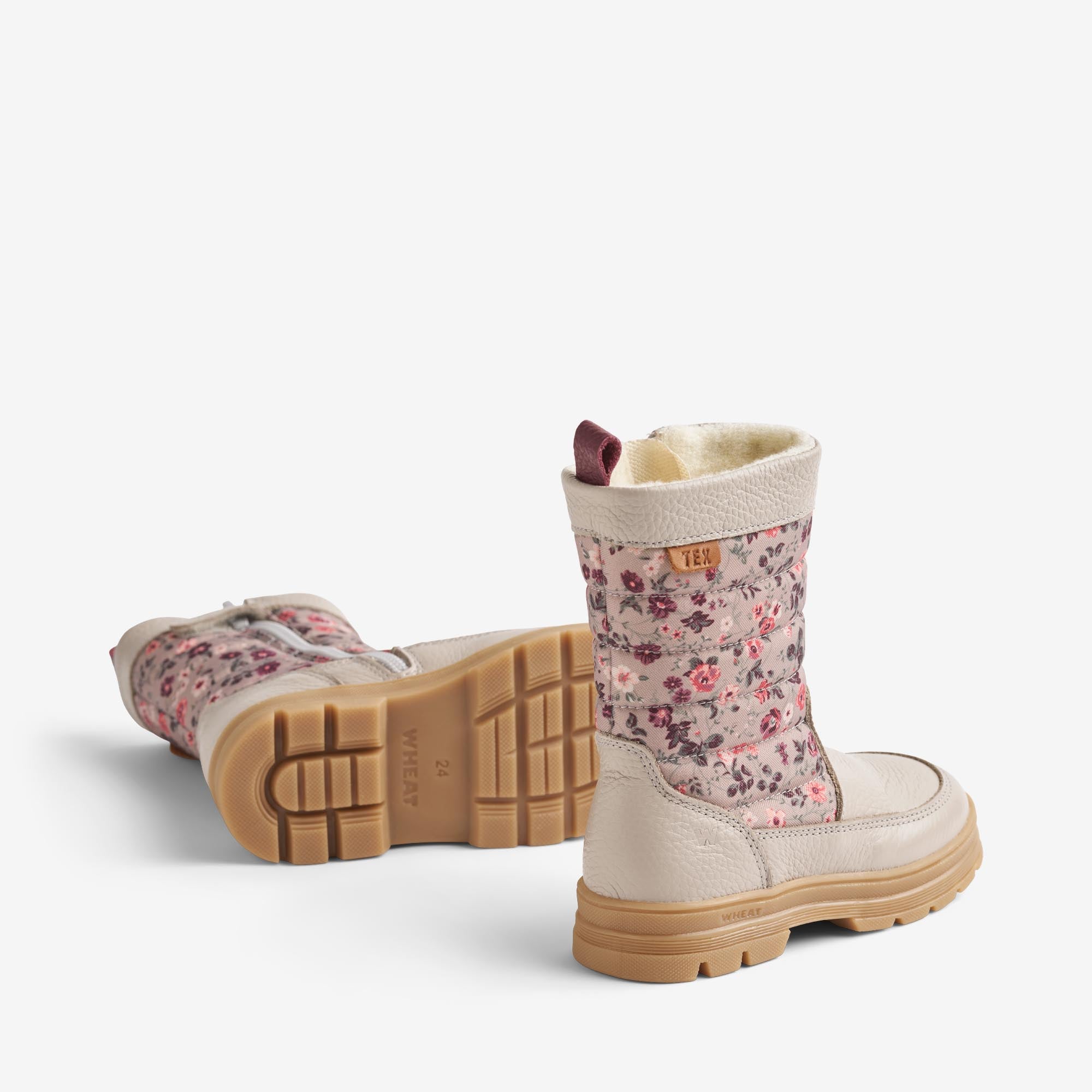 wheat-koa-tex-winterstiefel-grey-moon-flowers-wollfutter image 2