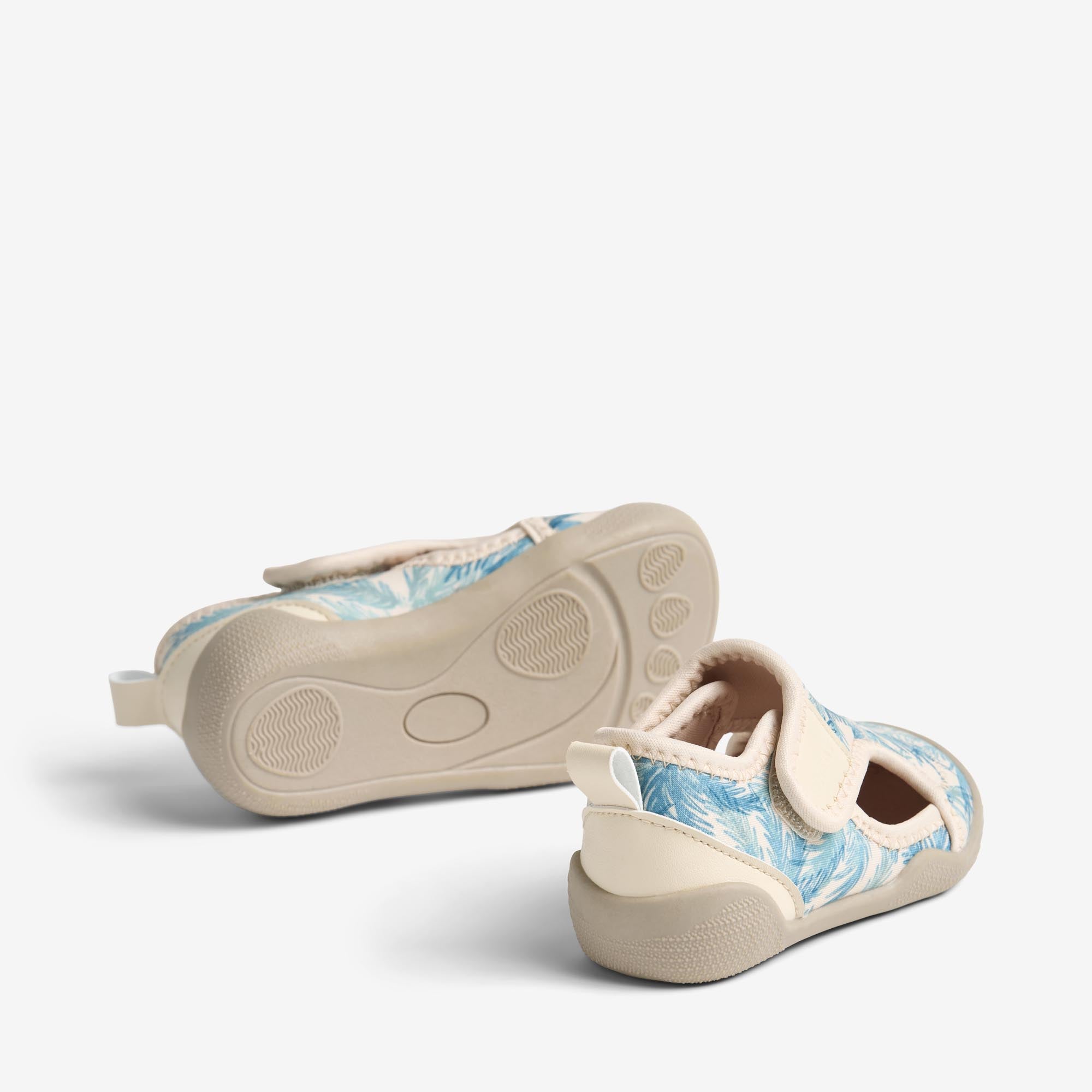 wheat-swirl-beach-shoe-palm-blue-neopren-klett image 2