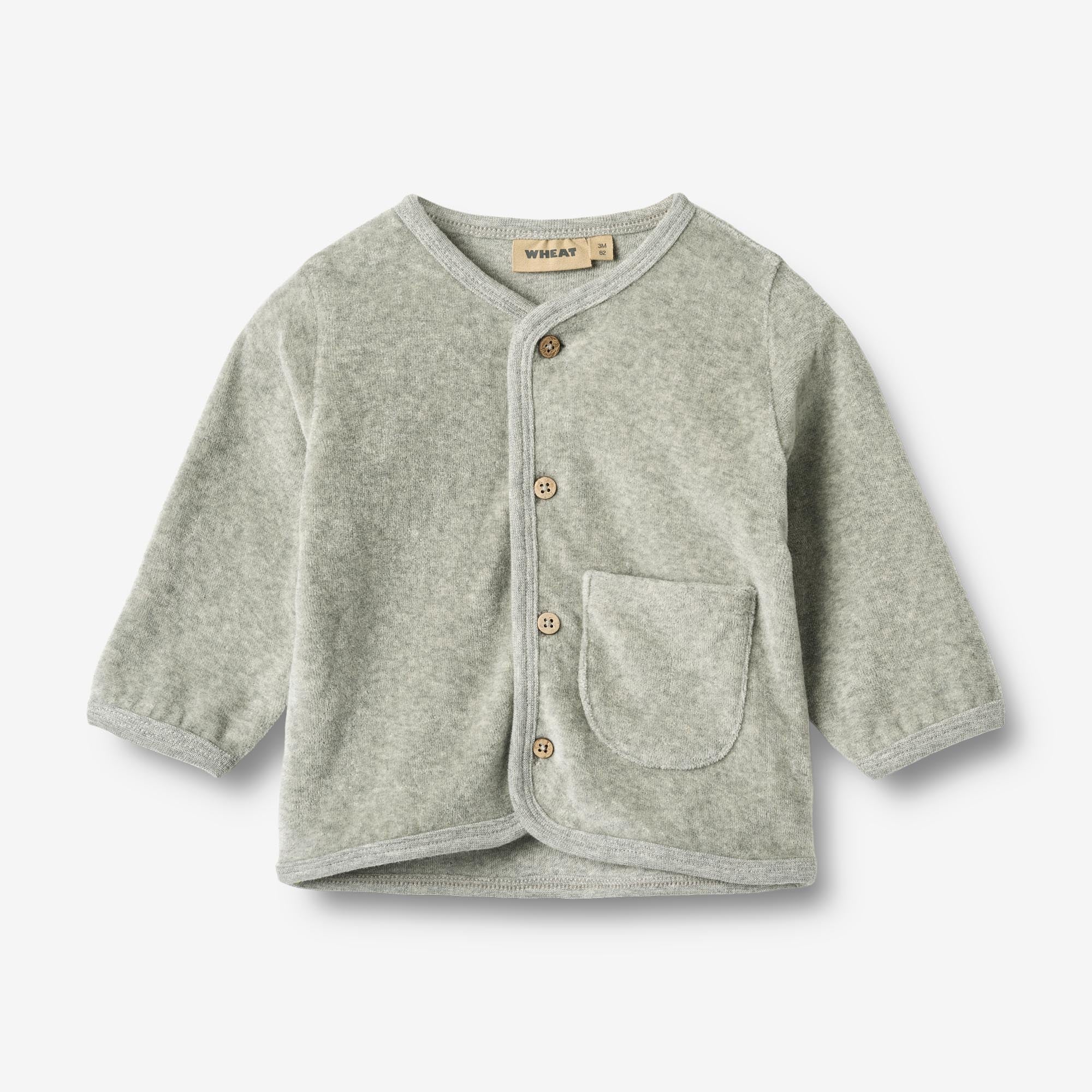 wheat-sweat-cardigan-toto-baby-strickjacke-melange-grey-baumwolle image 1