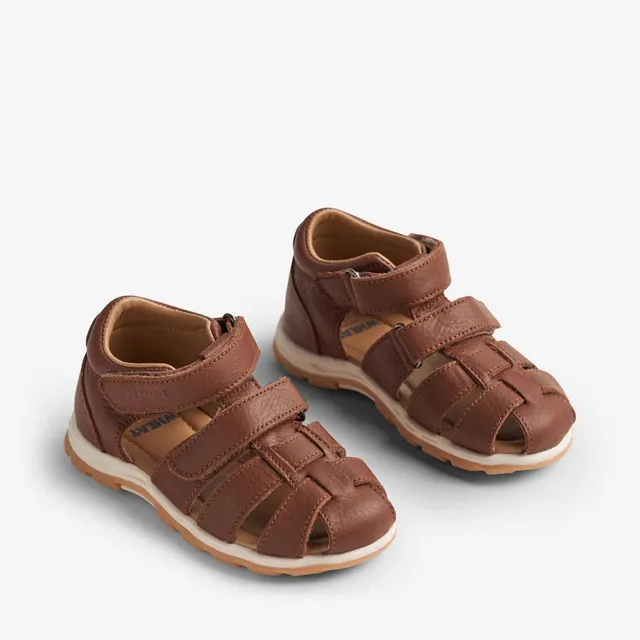wheat-frei-l-sandale-cognac-leder-mit-klett image 1