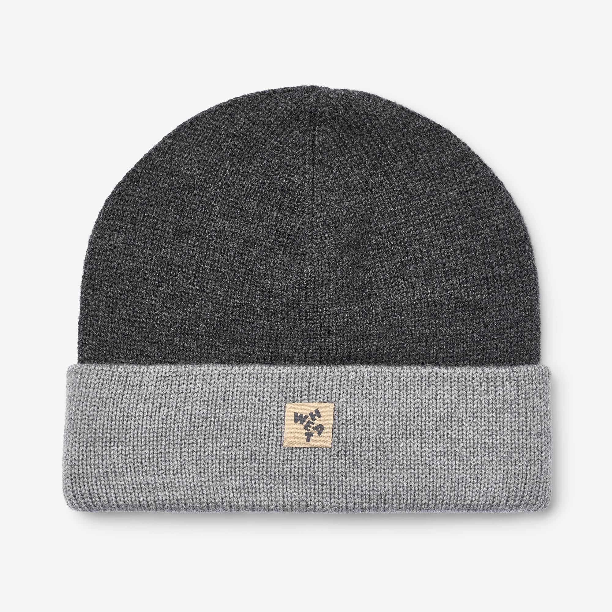 wheat-omalas-beanie-charcoal-melange-merino image 1