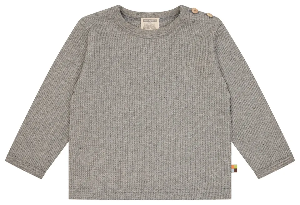 loud-proud-classics-shirt-in-waffelstruktur-shirt-grey-bio-baumwolle image 1