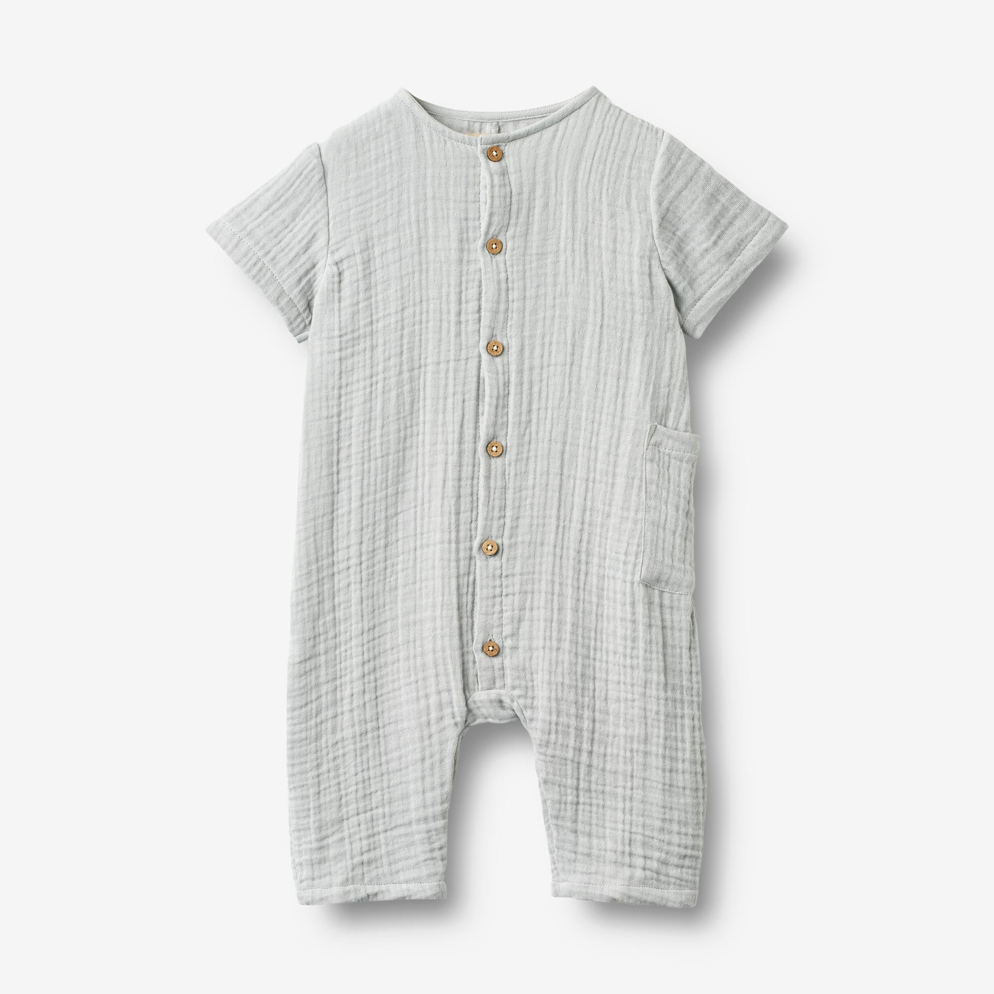 wheat-alex-baby-romper-bio-baumwolle-light-blue-kurzarm image 1