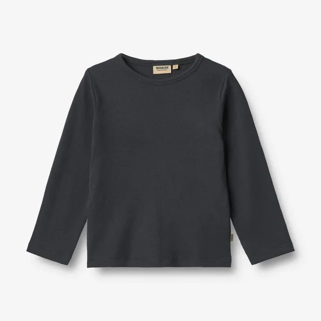wheat-milo-langarmshirt-navy-bio-baumwolle image 1