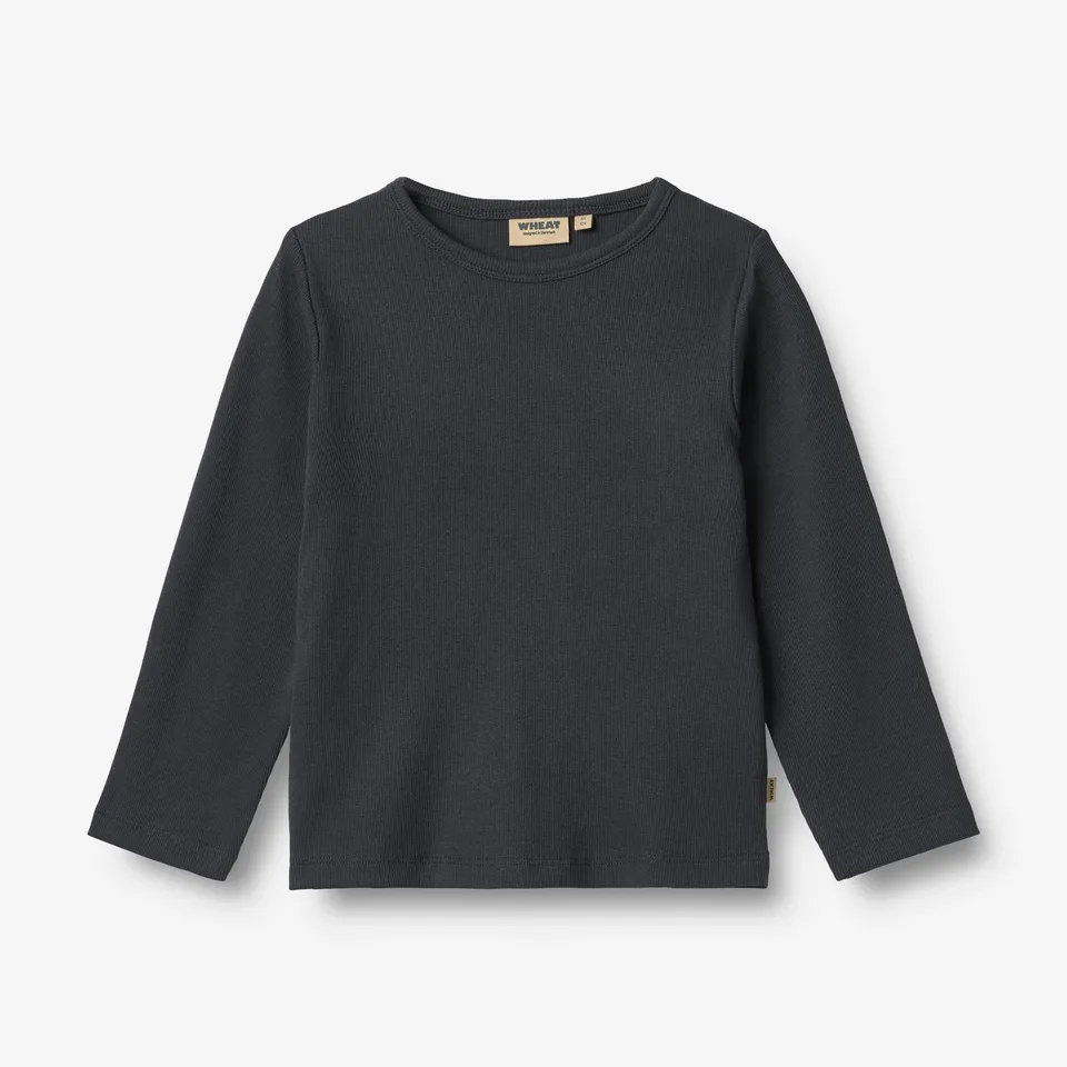 wheat-milo-langarmshirt-navy-bio-baumwolle image 1