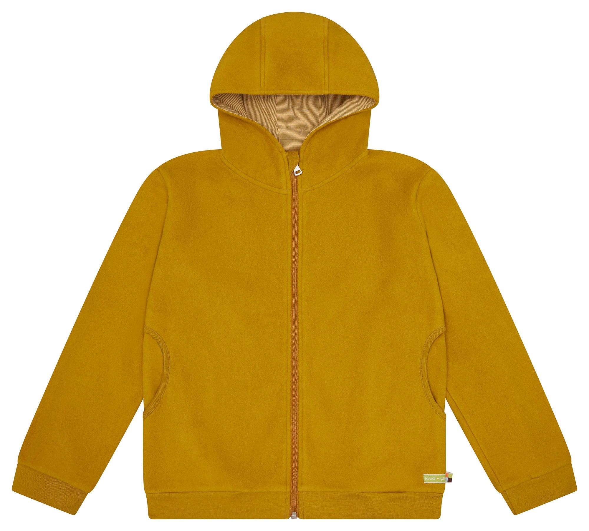 loud-proud-classics-baumwoll-fleece-jacke-curry-warm image 1
