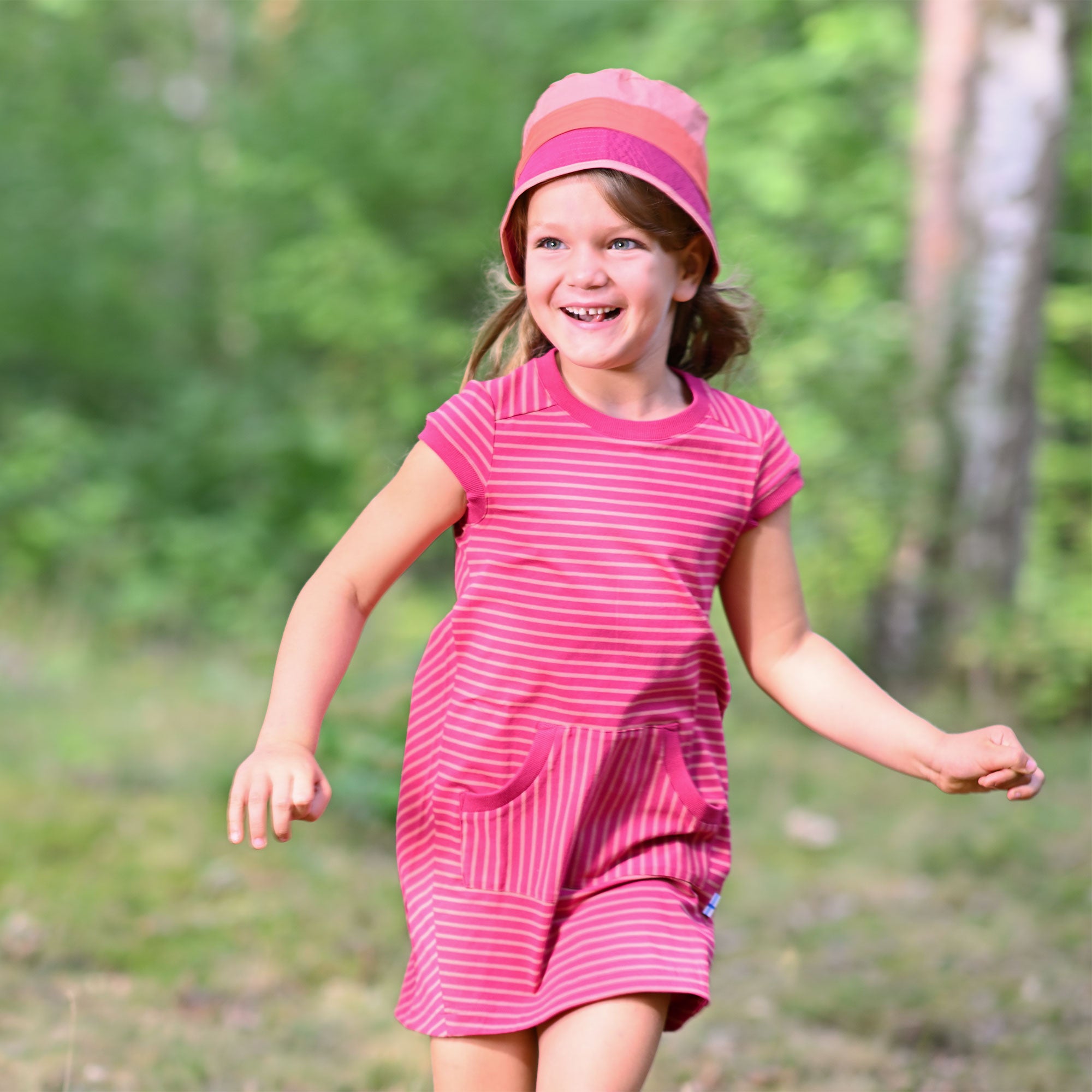 finkid-keidas-kurzarmkleid-raspberry-rose-80-90-biobaumwolle image 4