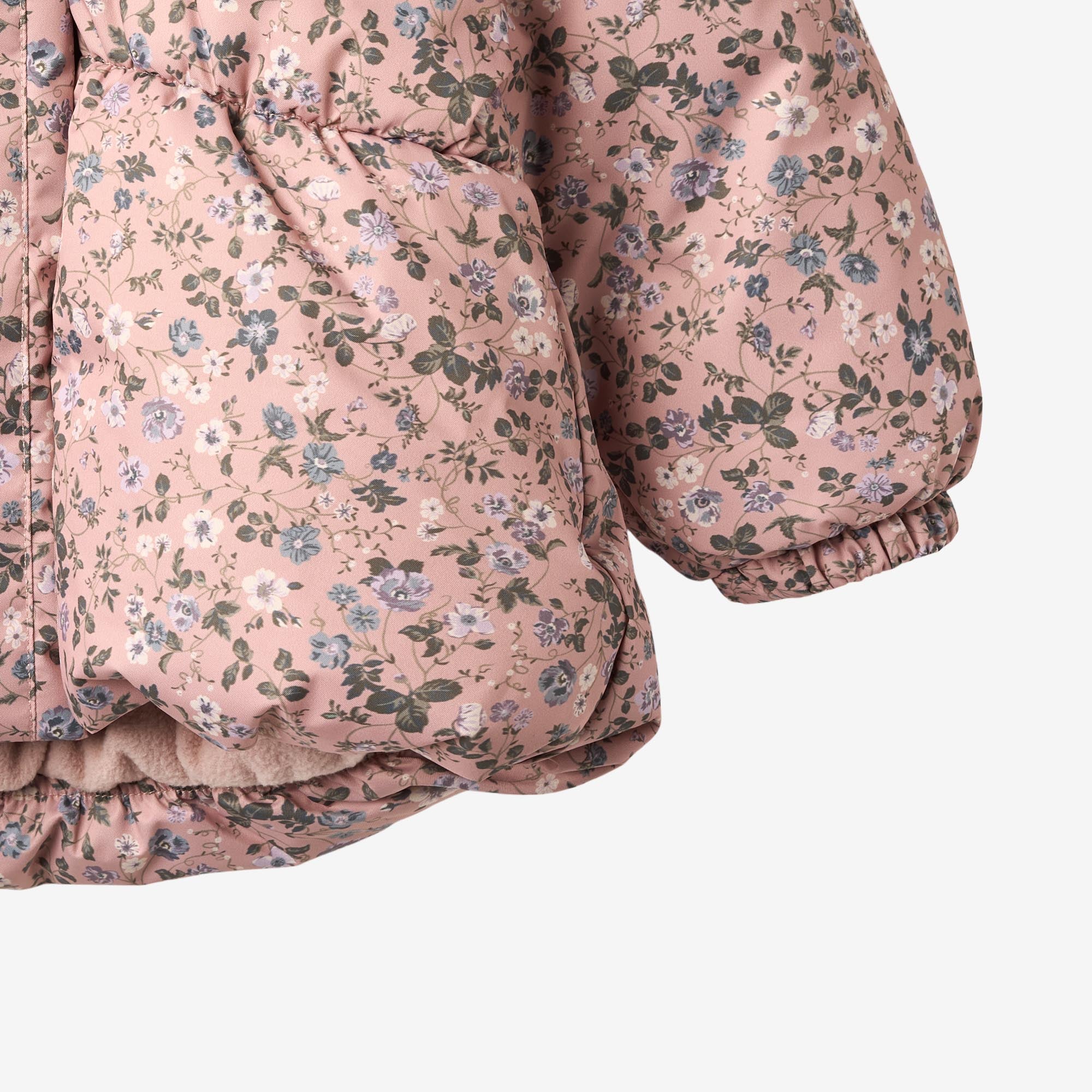 wheat-olga-puffer-jacke-baby-rose-powder-flowers-fleece image 3