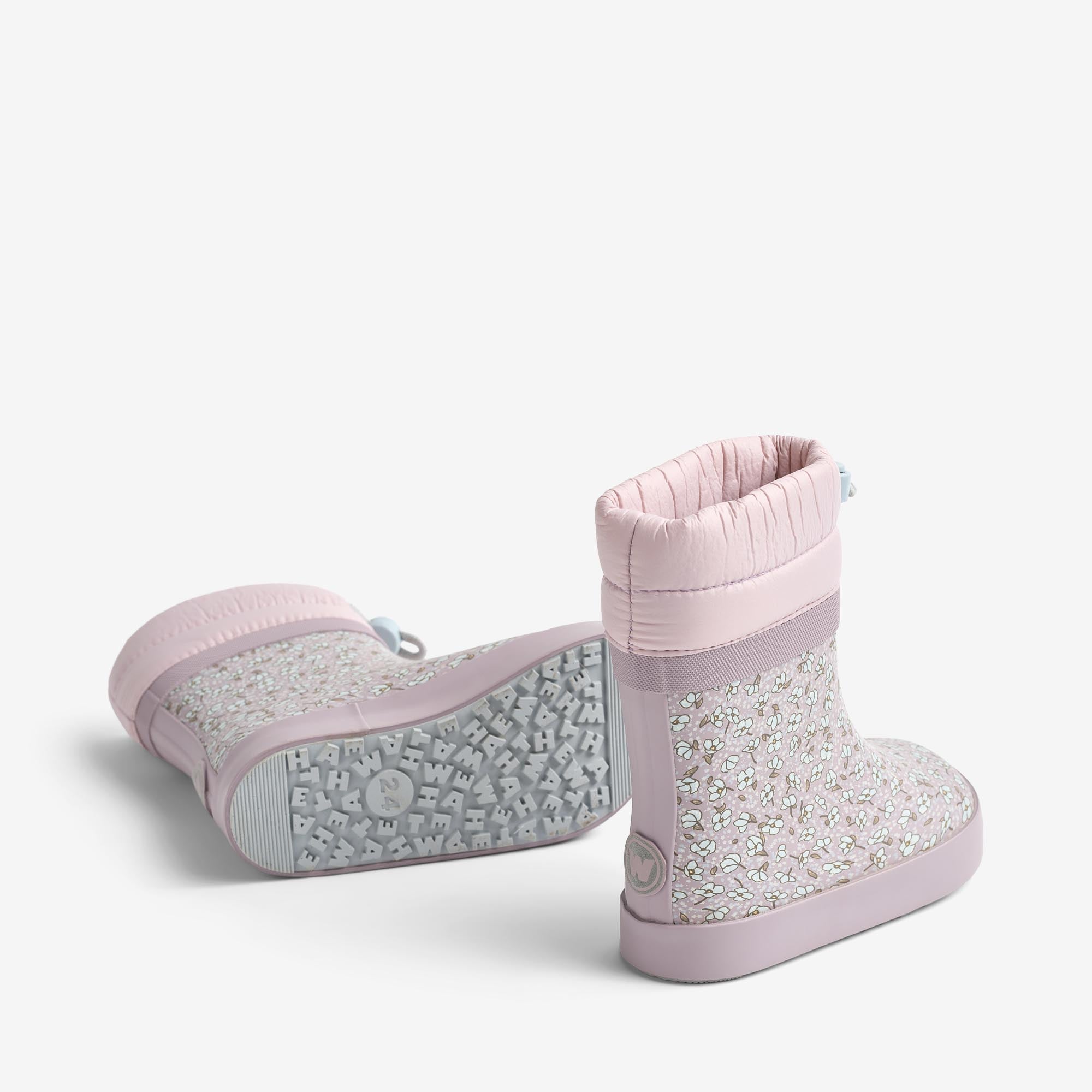 wheat-arden-thermo-barefoot-gummistiefel-lilac-blue-flowers image 2